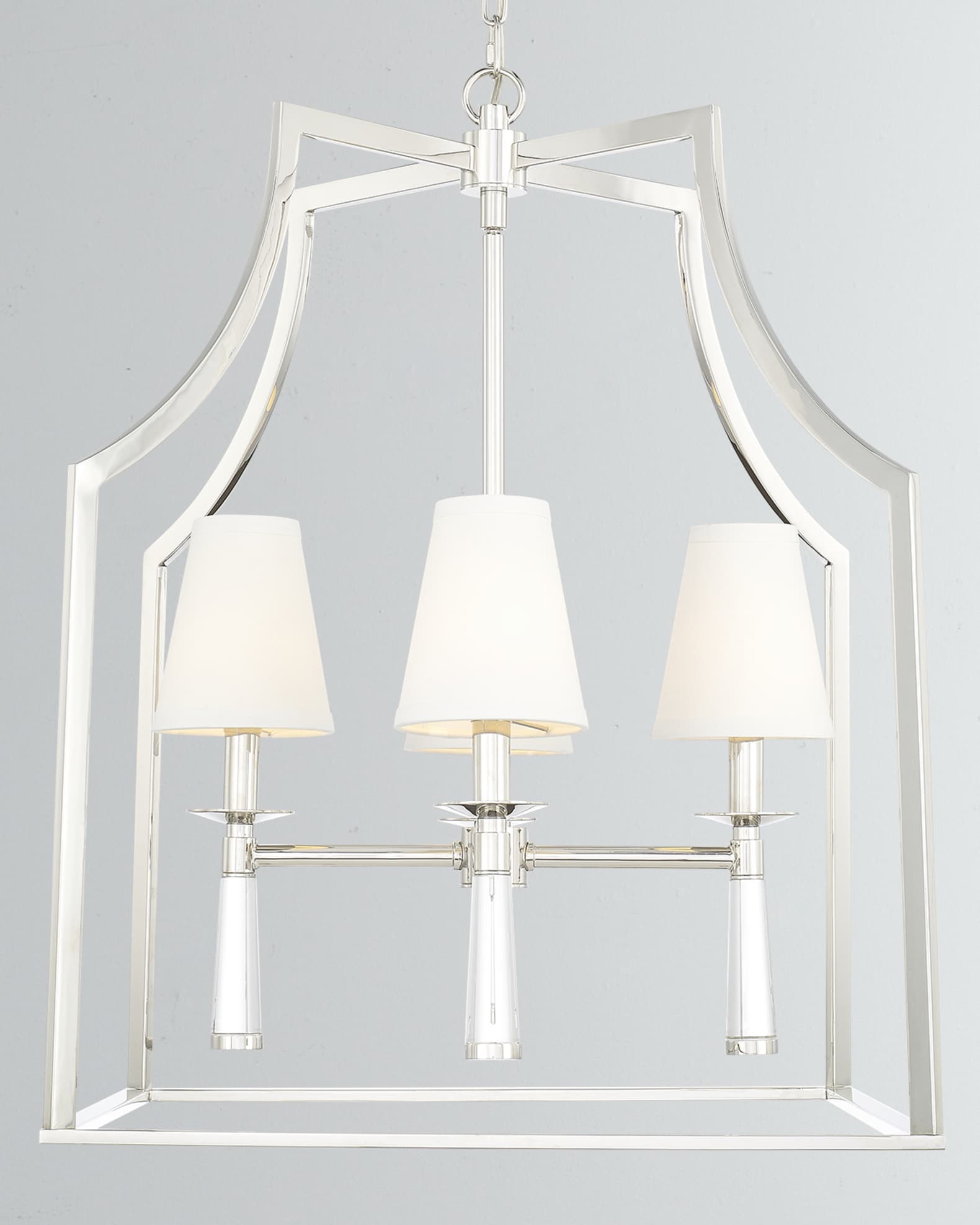 Crystorama Baxter 4Light Polished Nickel Chandelier Horchow