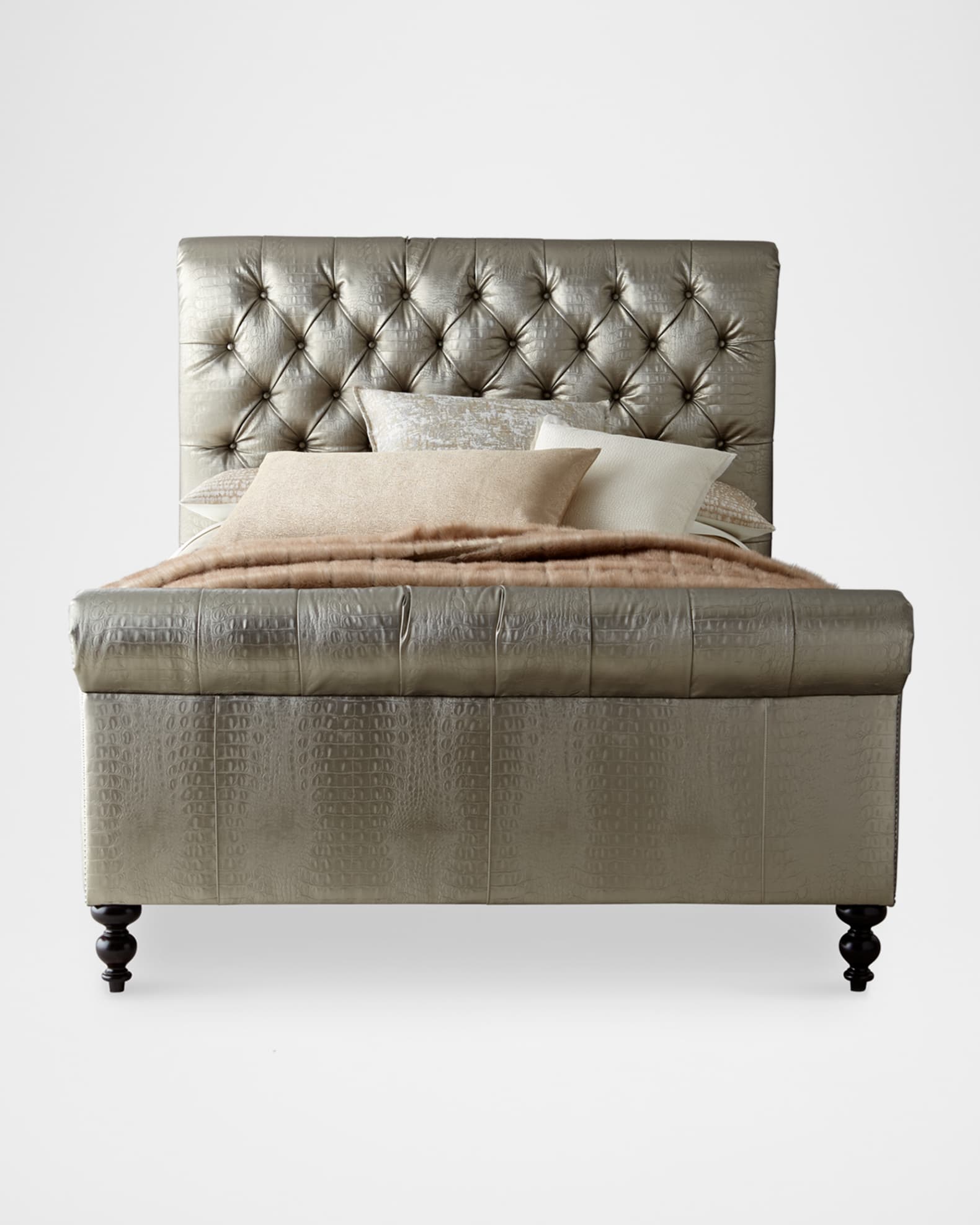 Faux leather bed skirt king sales