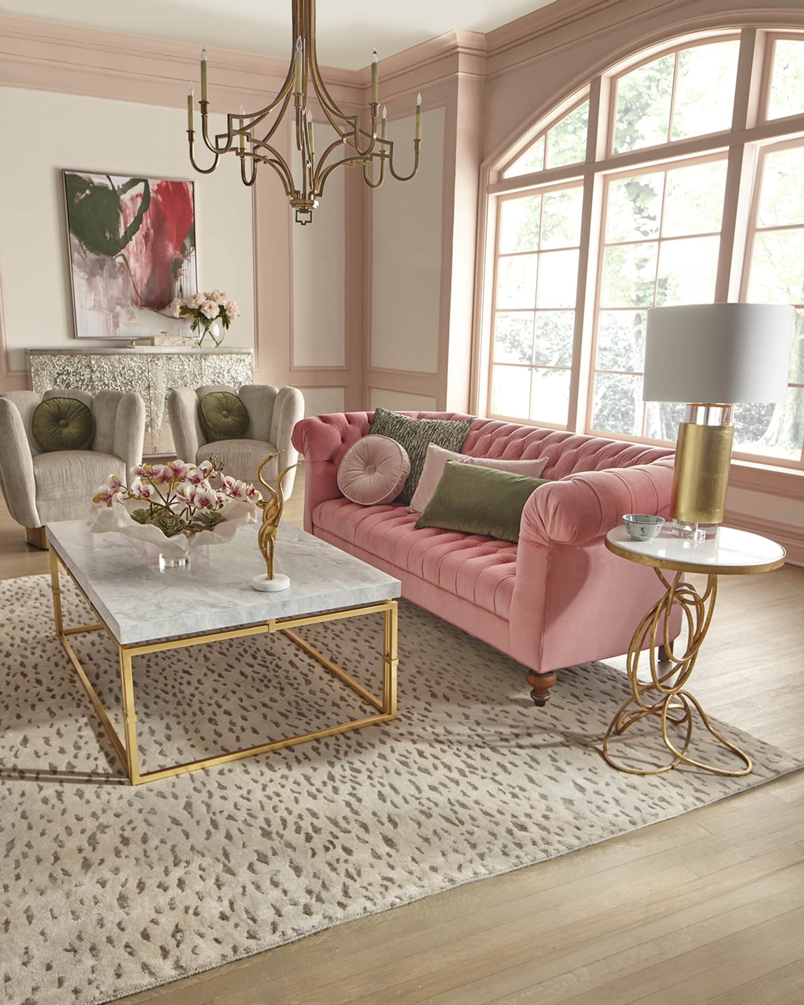Brass best sale swivel chair