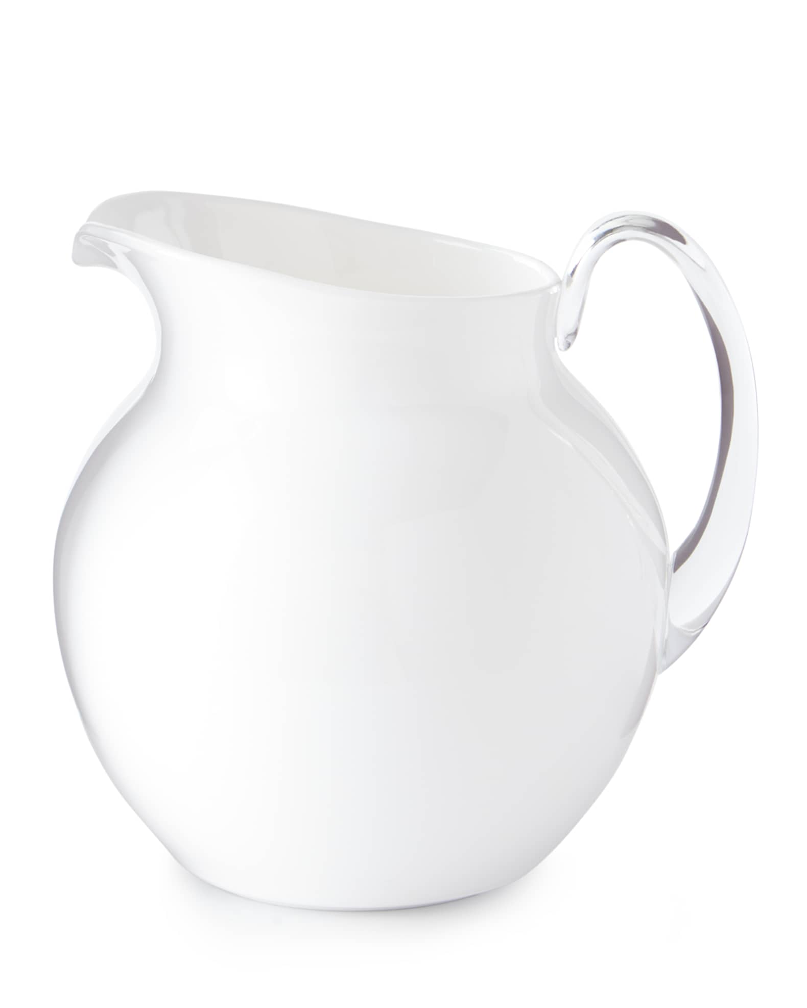 Mario Luca Giusti Palla Transparent Acrylic Pitcher, White