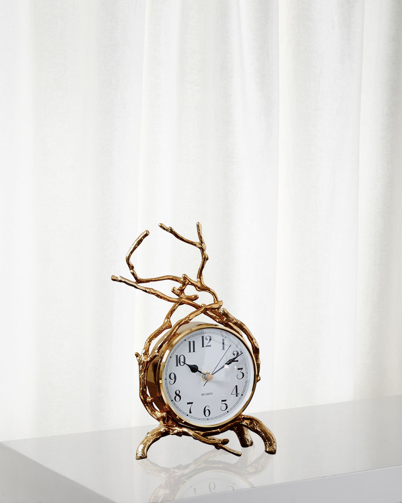 Global Views Twig Brass Clock