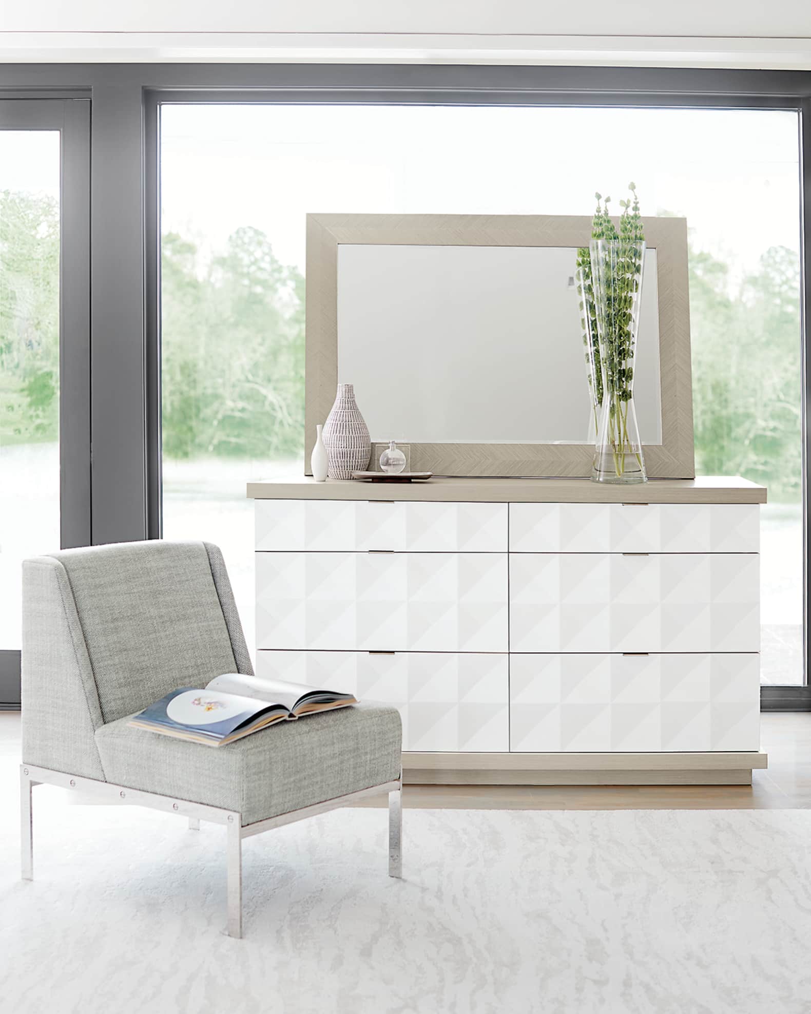 Bernhardt Axiom 6 Drawer Dresser Horchow