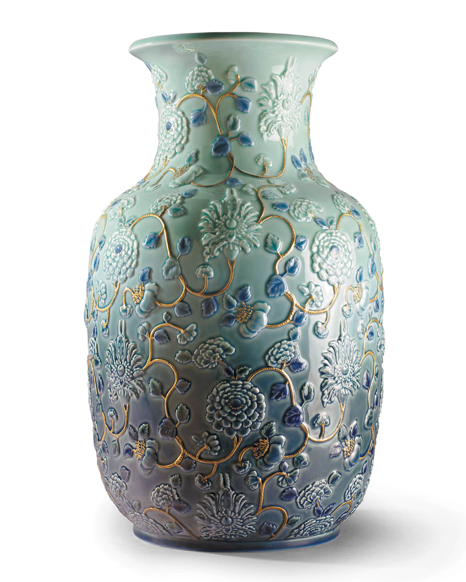 Lladro Peonies Vase Horchow