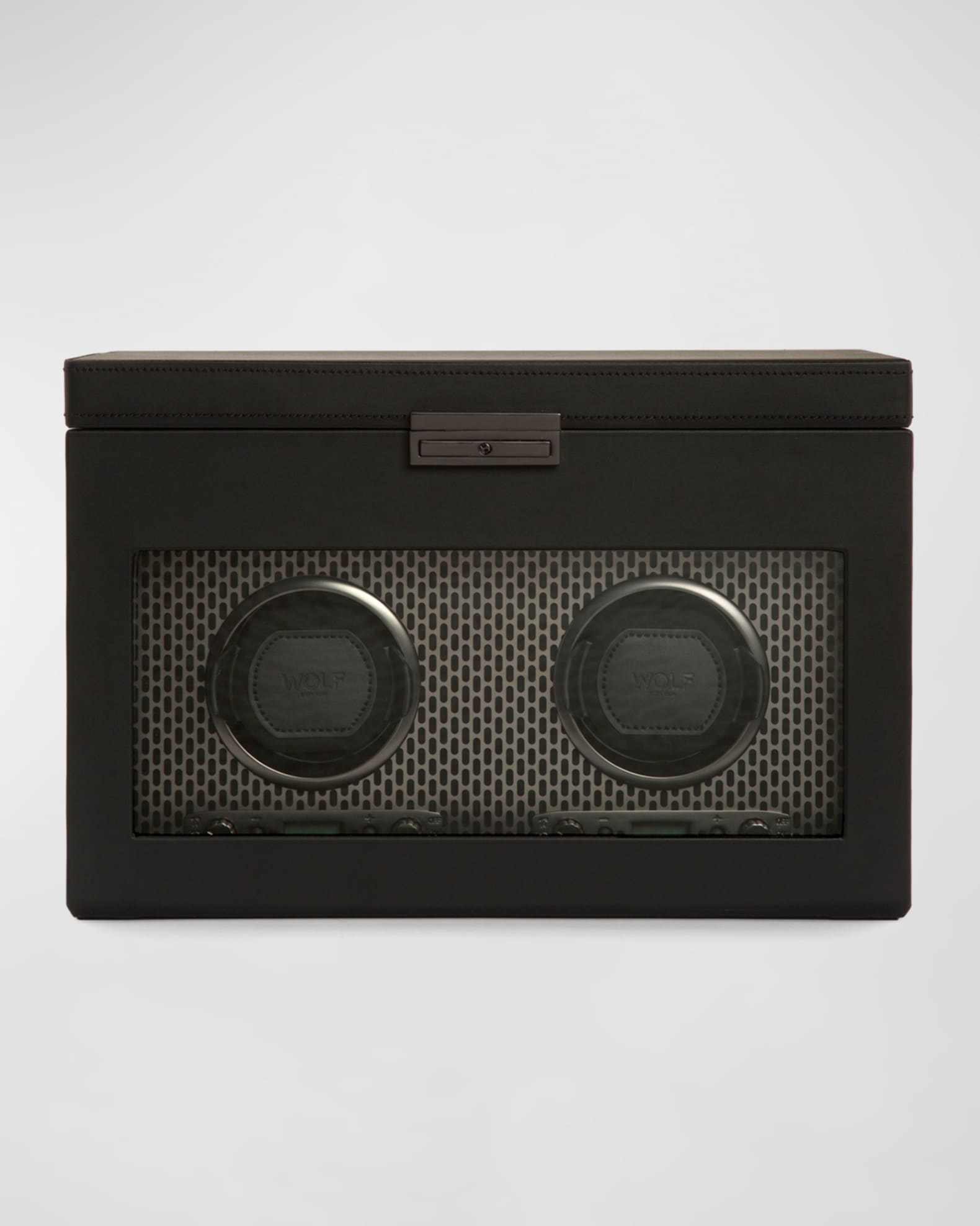 WOLF Axis Double Watch Winder with Storage