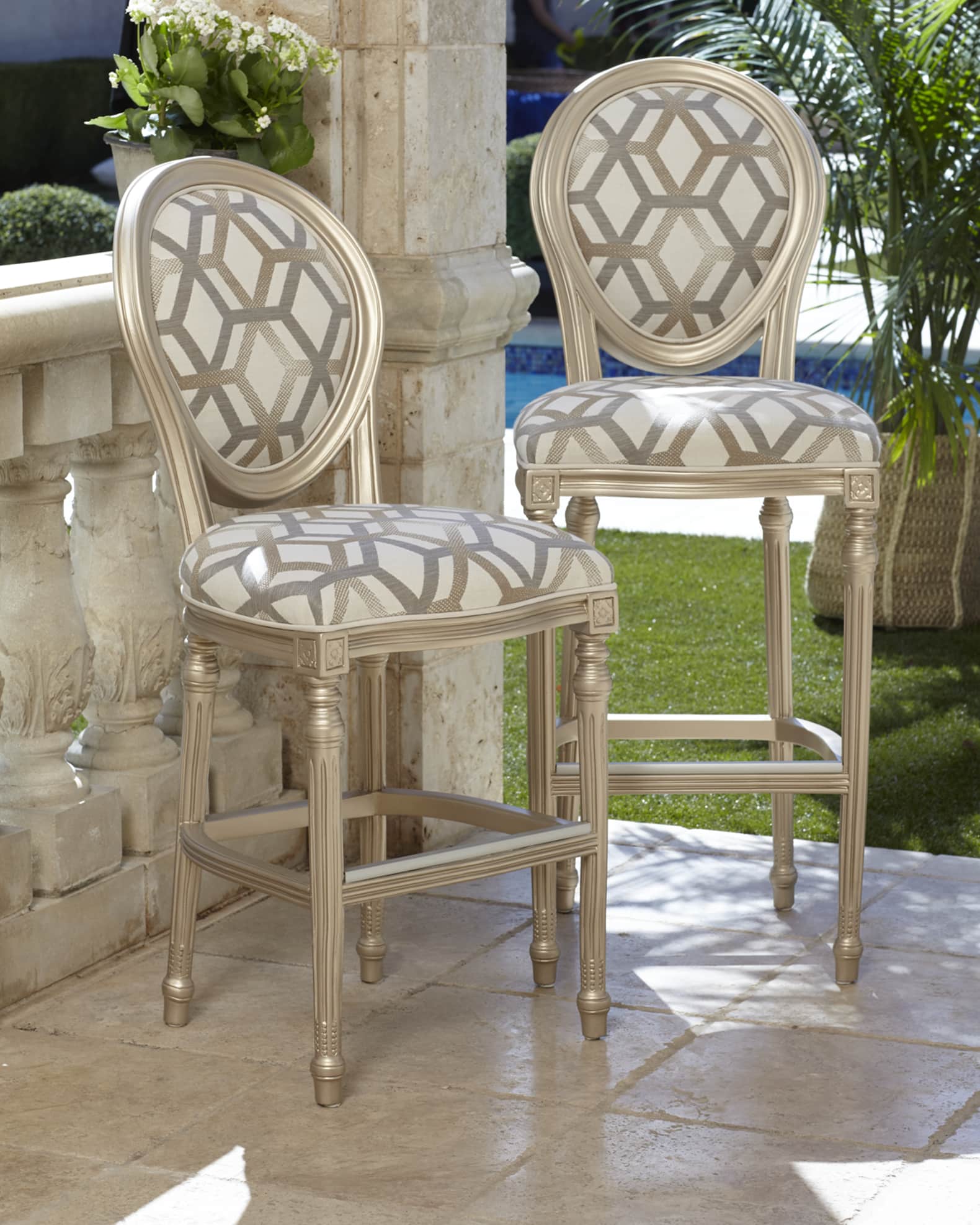 White and silver bar stools 2025