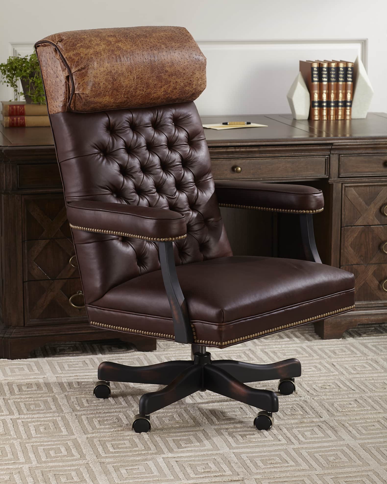 Leather office chair luxury best sale