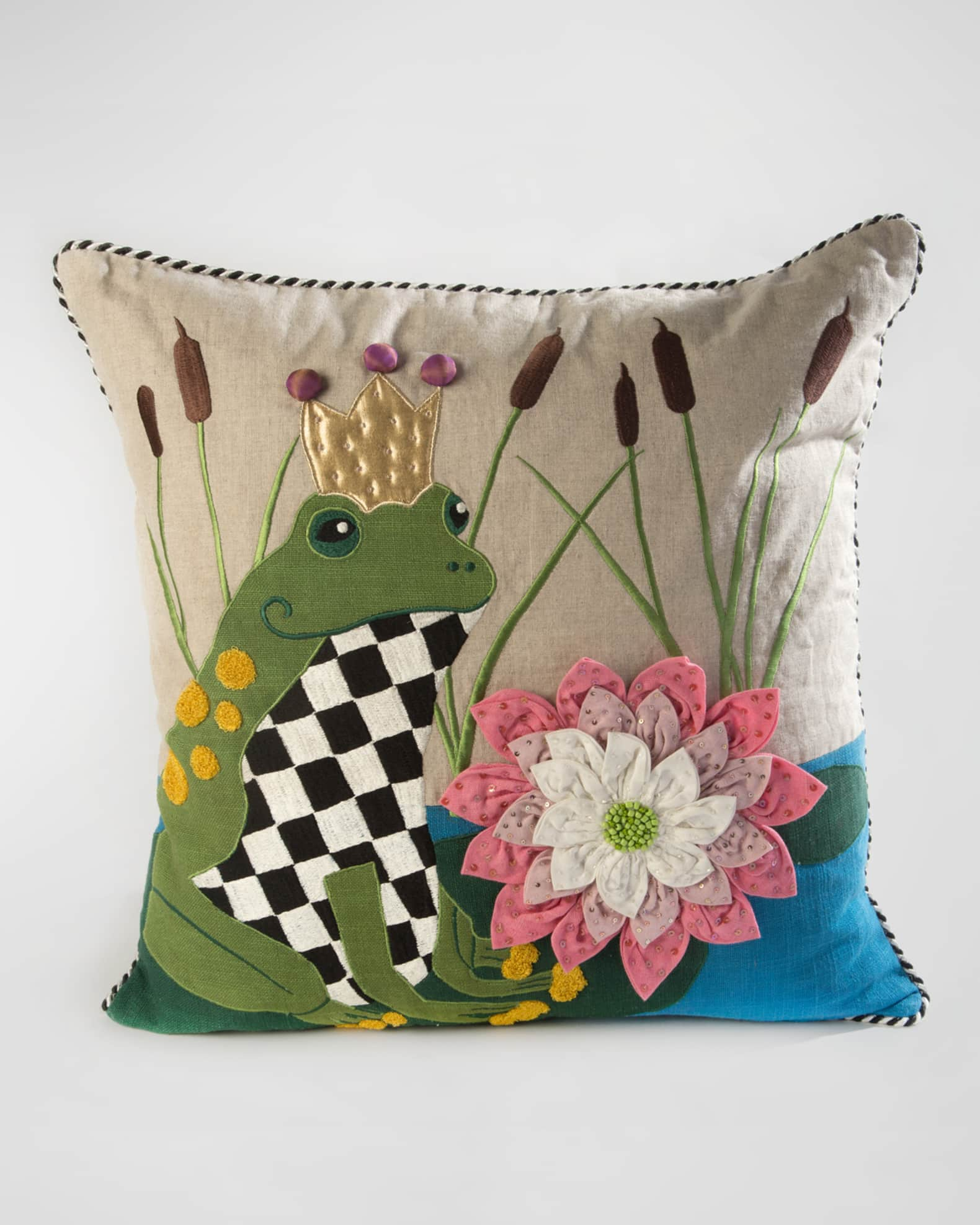 MacKenzie-Childs Frog Pillow | Horchow