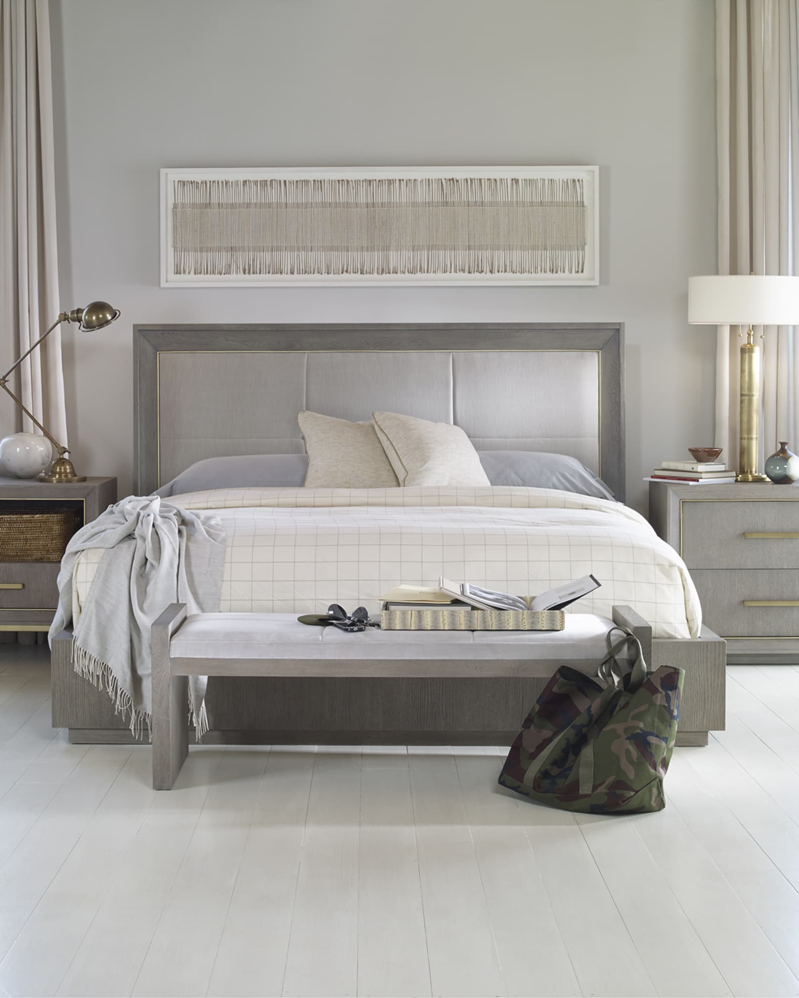 Century Furniture Kendall Velvet Upholstered Queen Bed