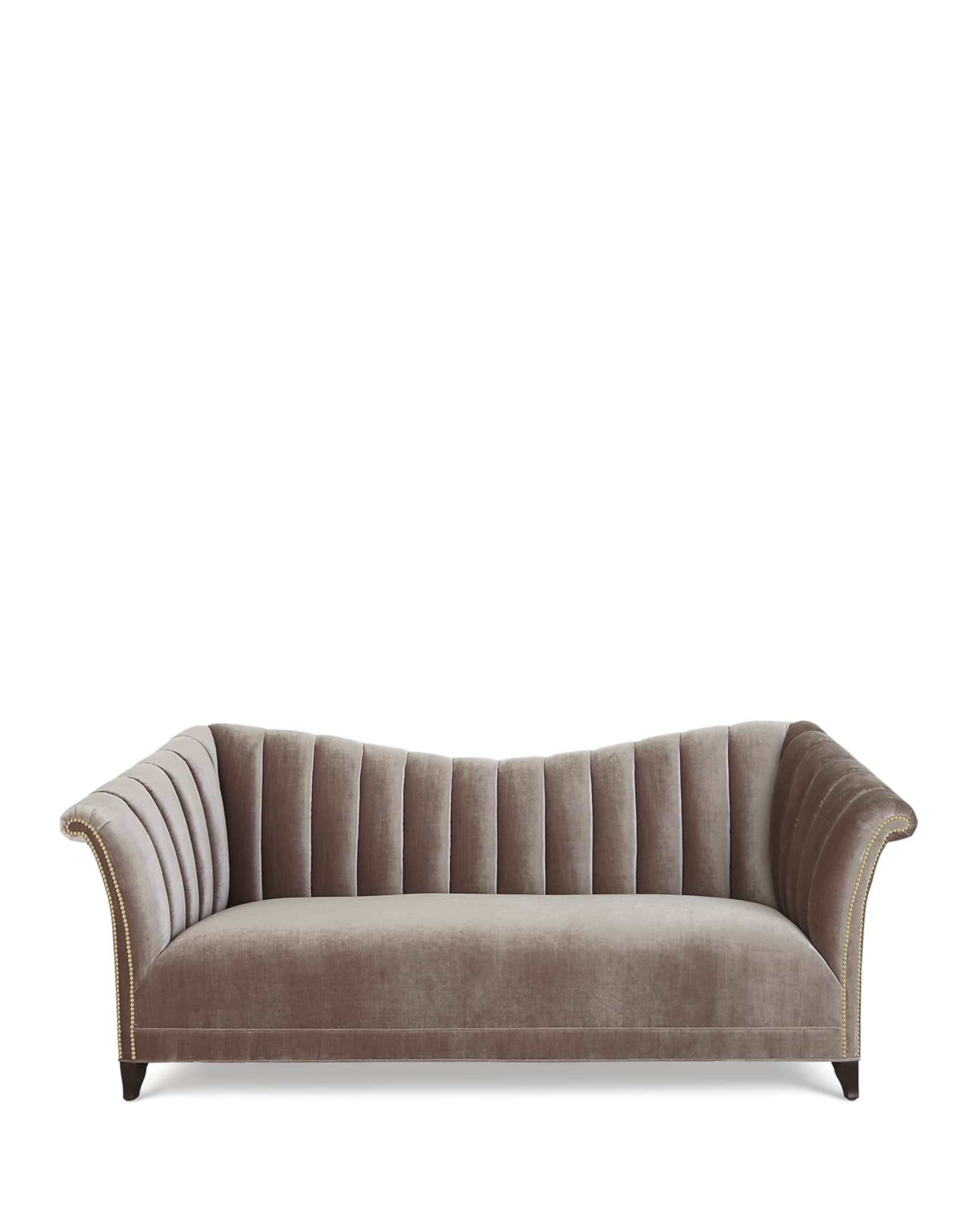 Haute House Moira Channel-Tufted Sofa 87"