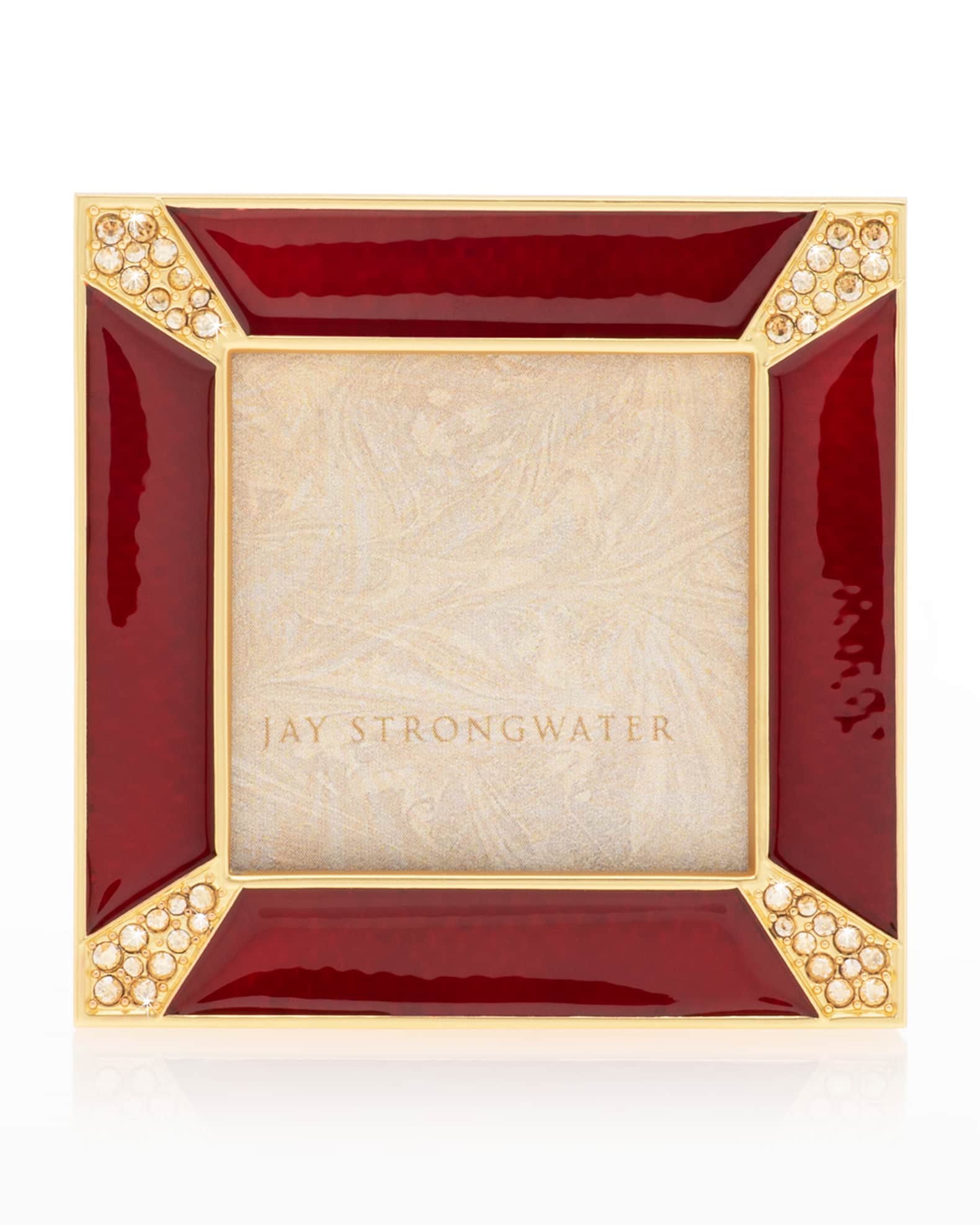 Jay Strongwater Crystal Pave Corner Square Frame