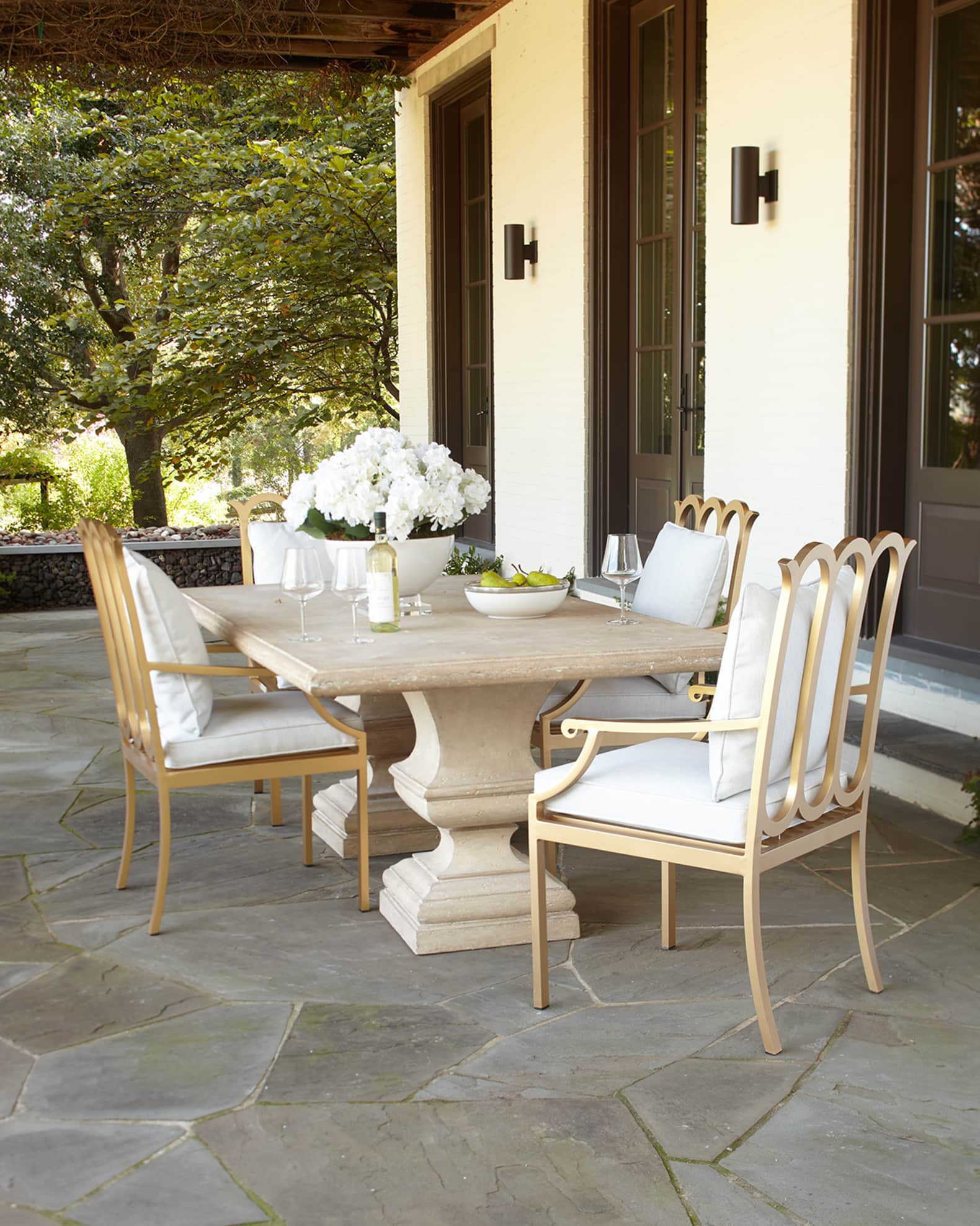 Pedestal patio dining table clearance