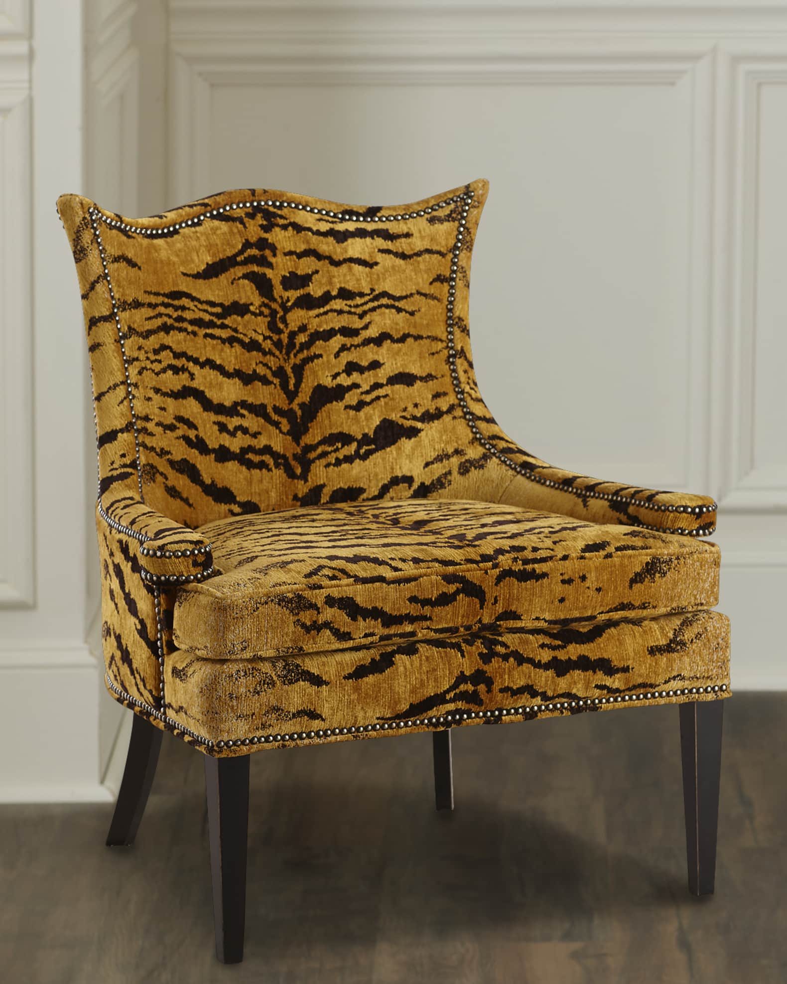 Orange print accent chair best sale