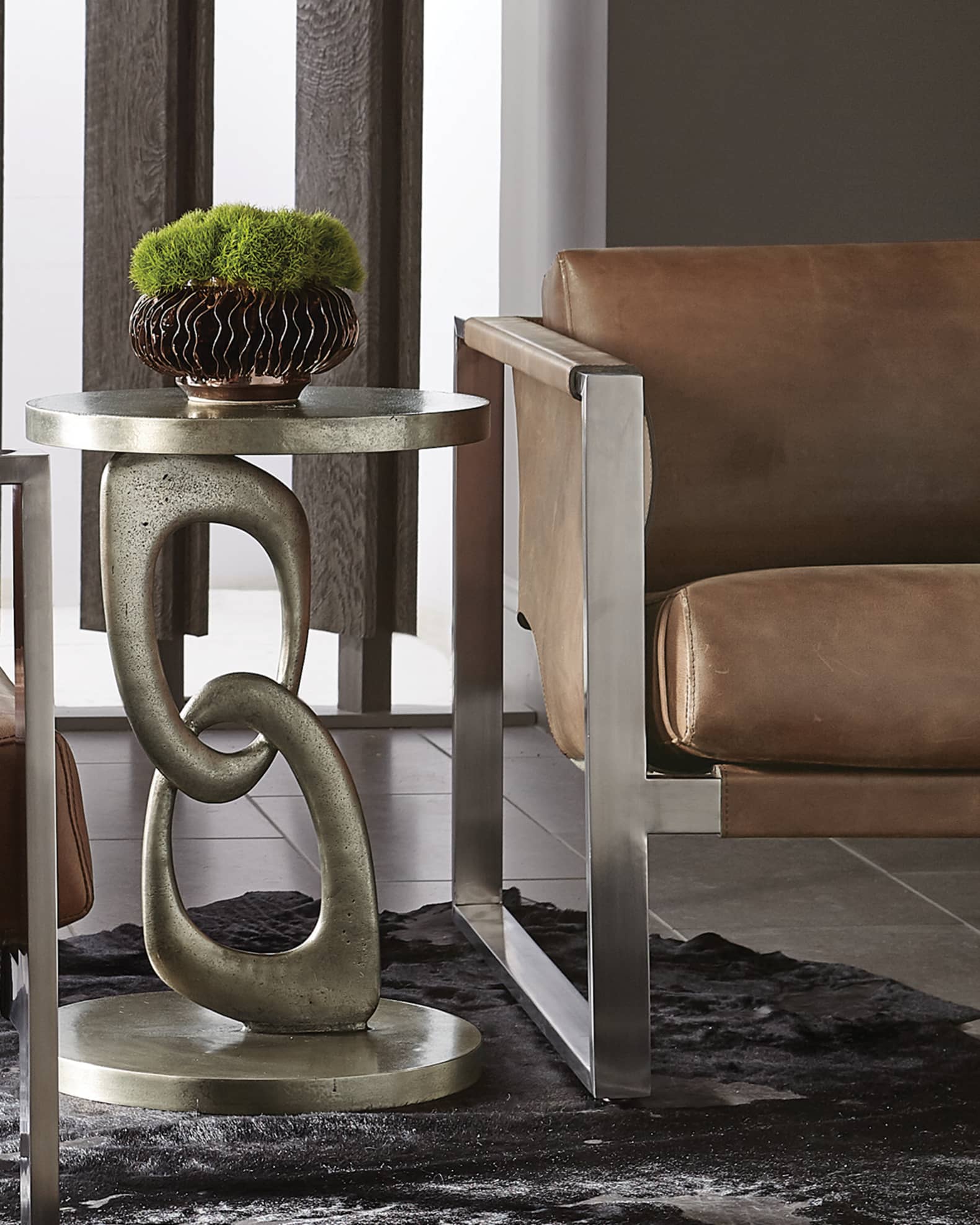 Bernhardt Linea Double Ring Chair Side Table Horchow