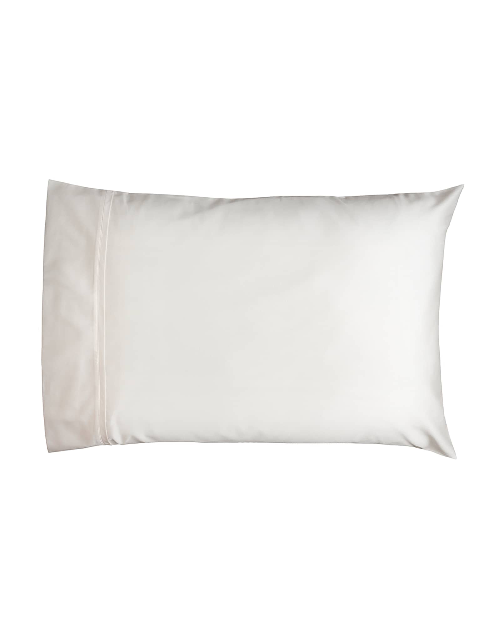 Bovi Fine Linens Estate Pair of King Pillowcases, Ivory/Ivory Horchow