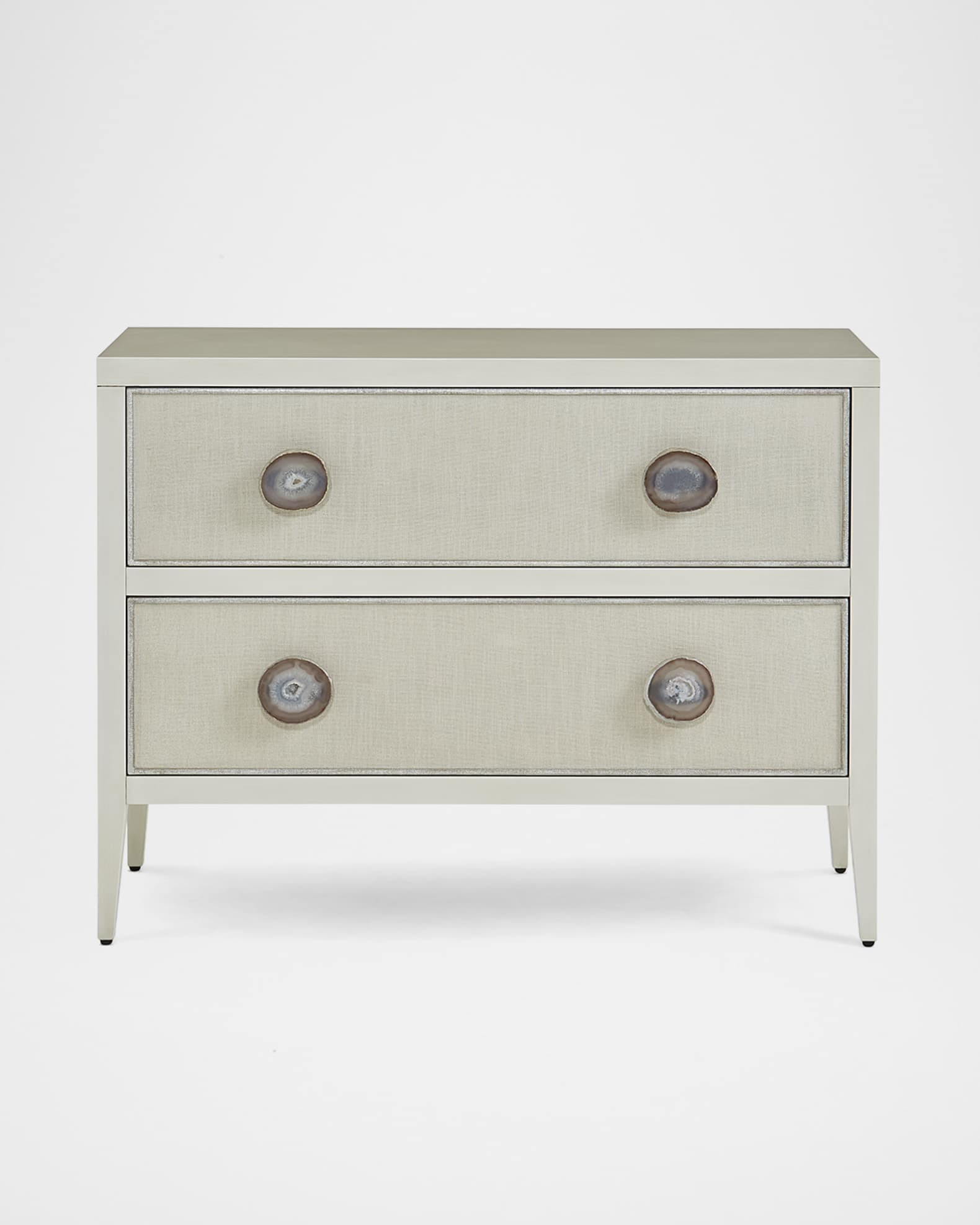 John-Richard Collection Marais Linen & Agate Chest