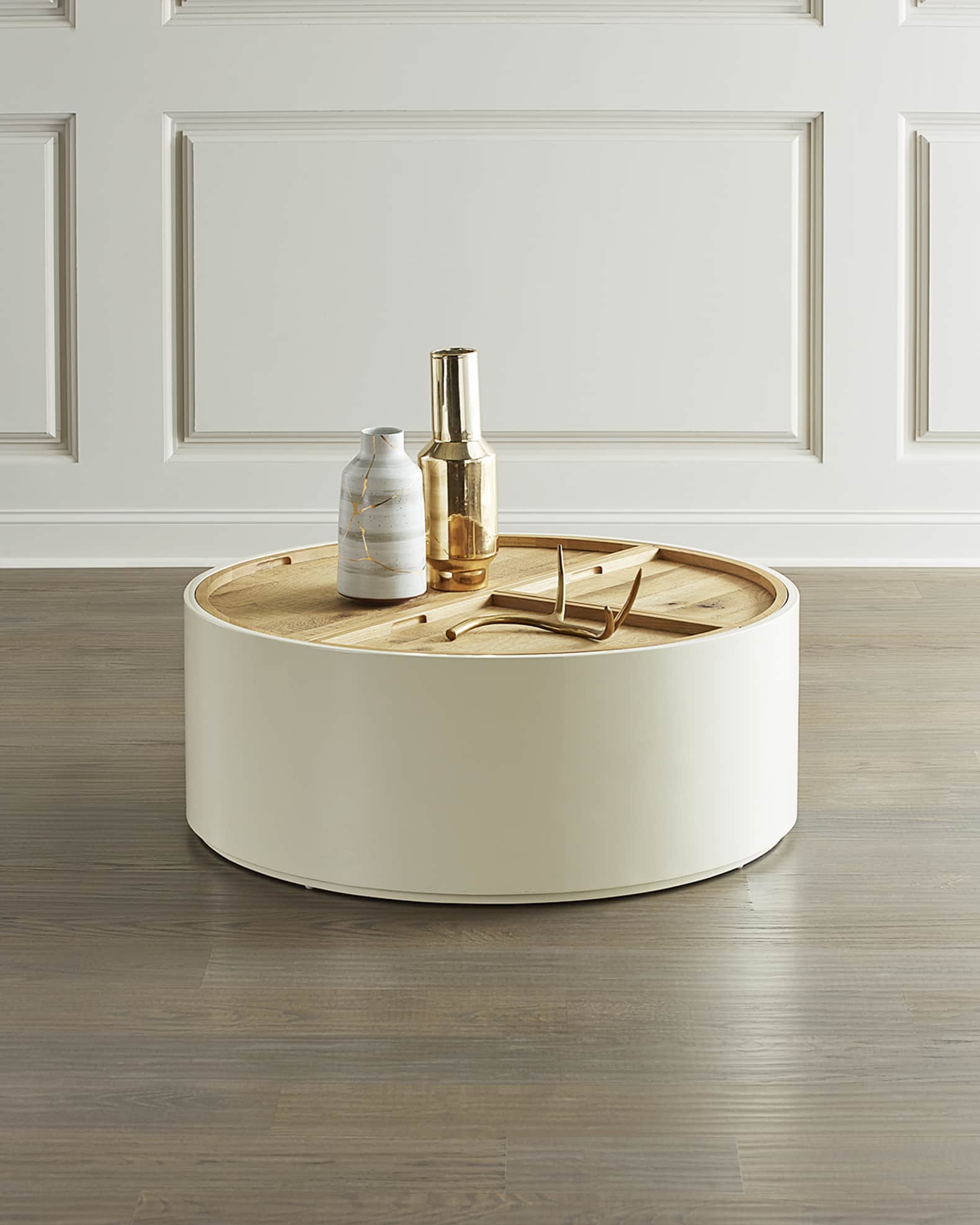 Drum style coffee table deals