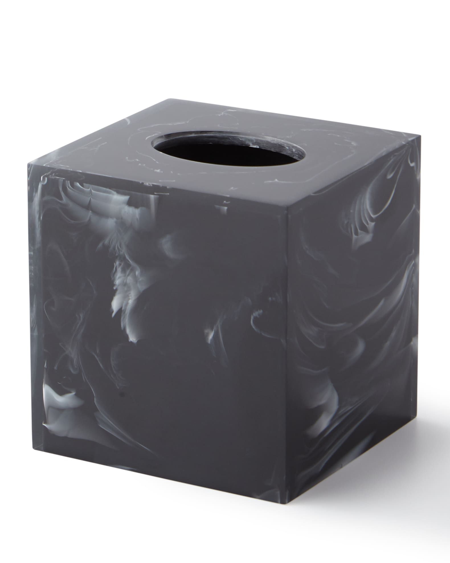 Black tissue store holder box