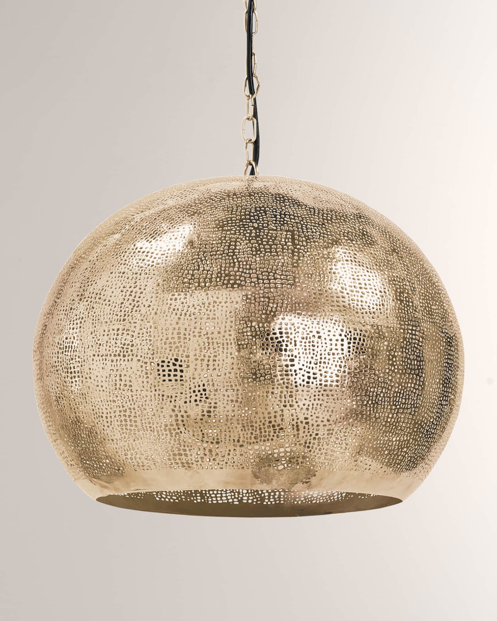 Pierced metal sales pendant light