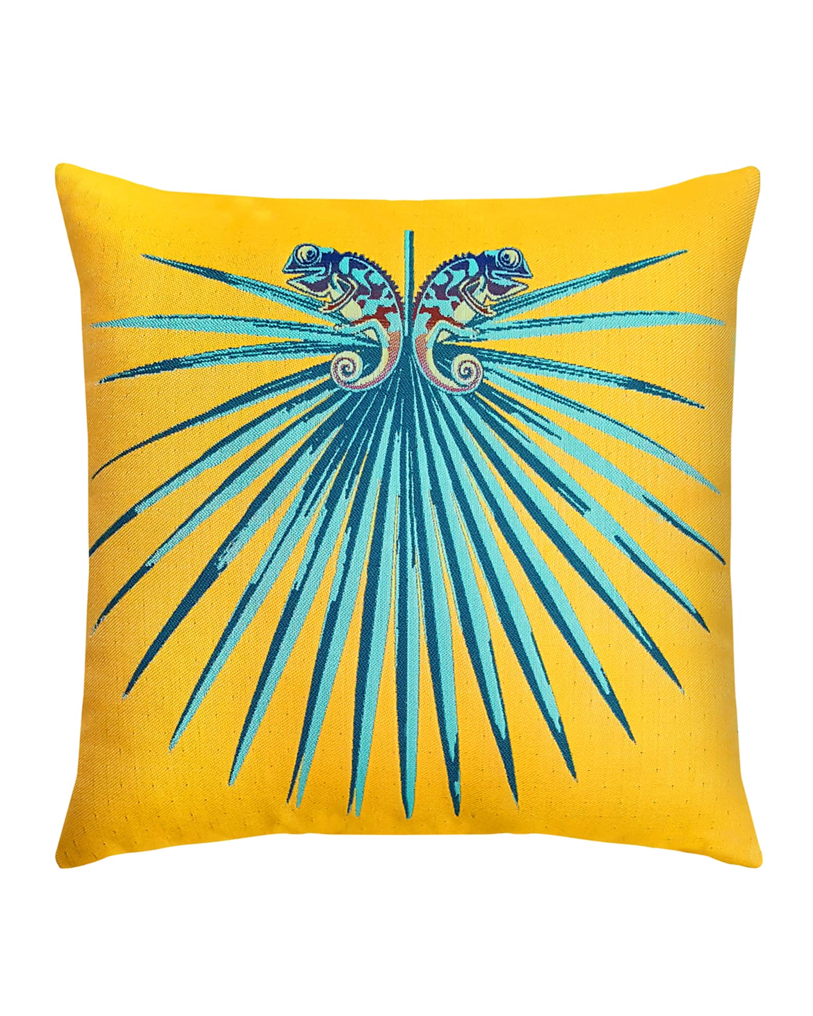 Elaine Smith Chameleon Lagoon Sunbrella Pillow Horchow