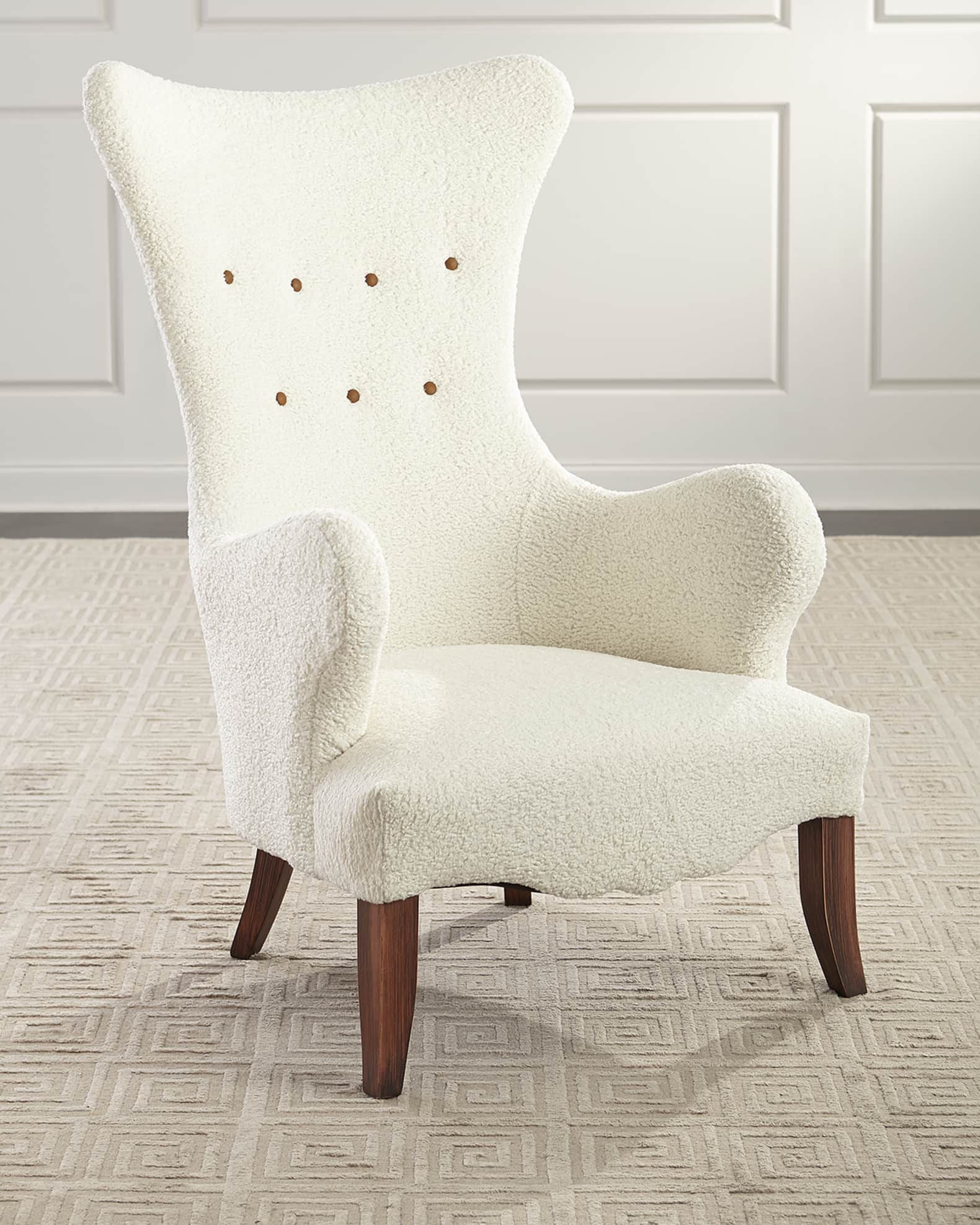 Faux sheepskin tub chair store