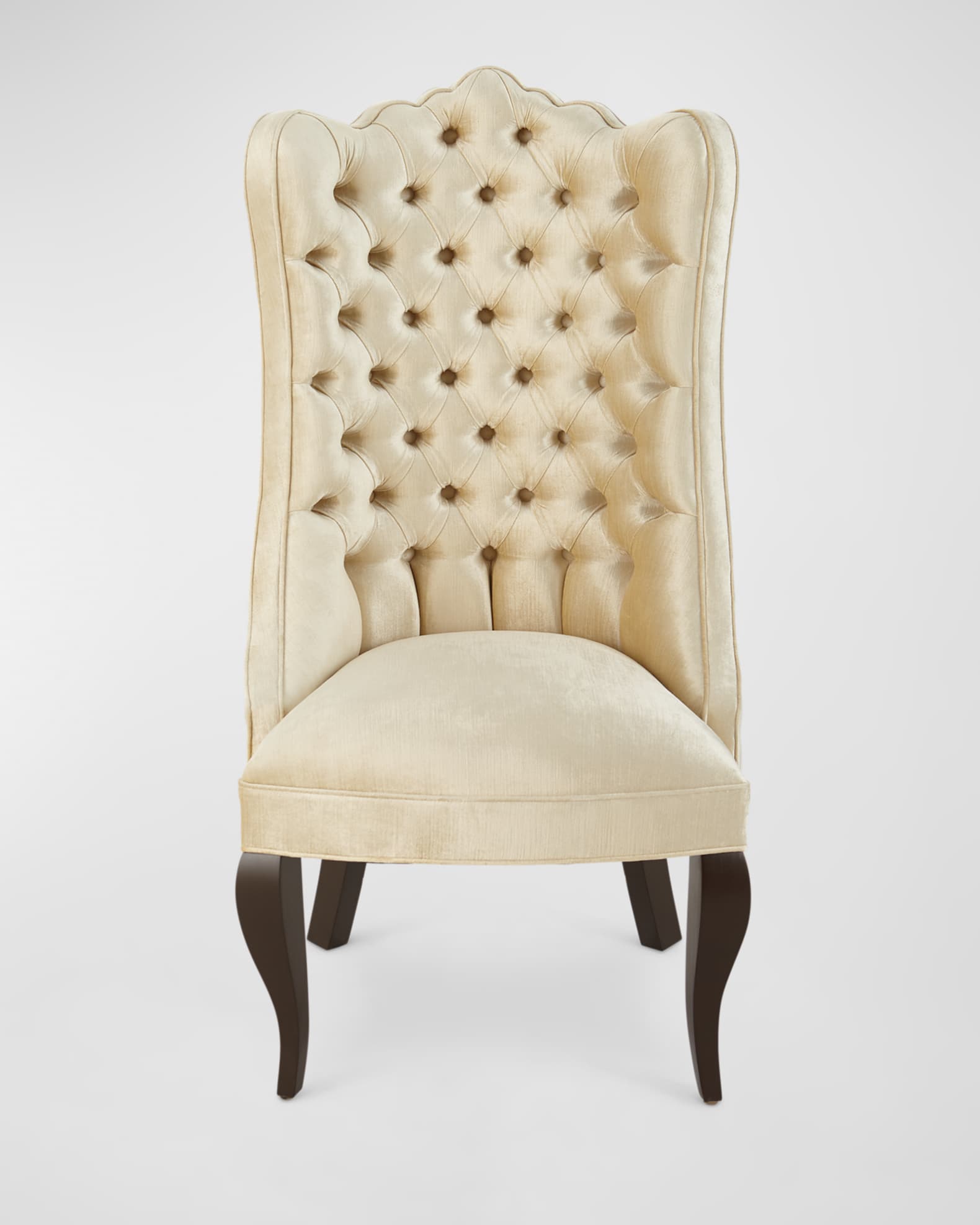 Cream tufted dining discount chairs