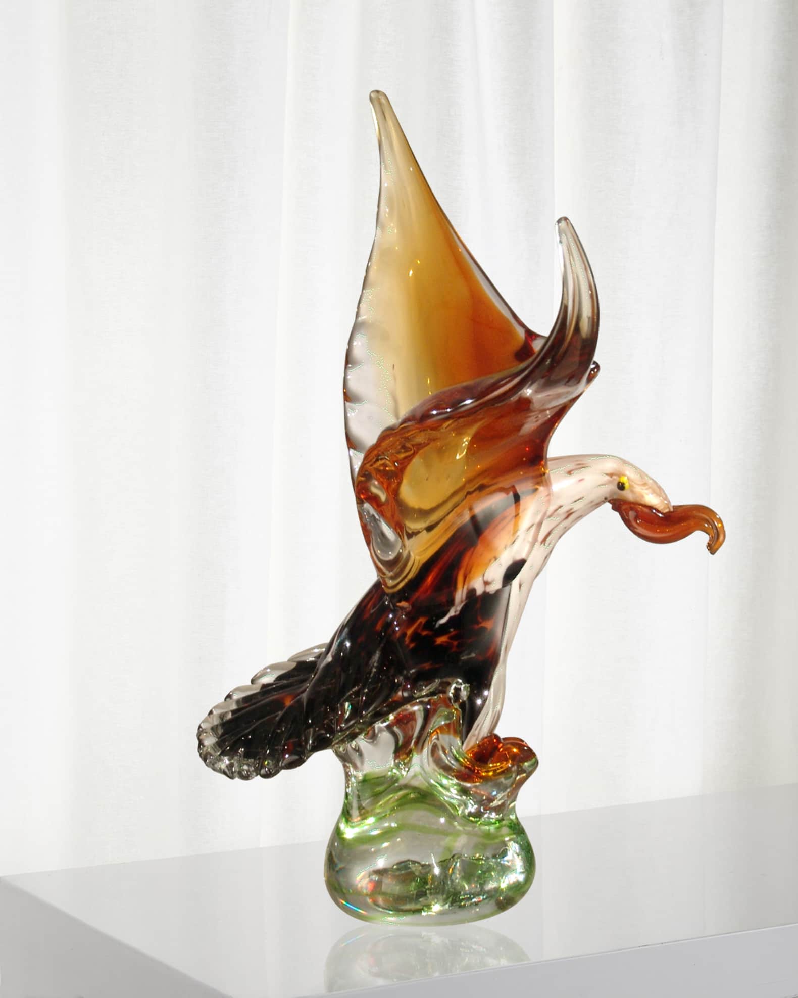 Dale Tiffany Decorative Bald Eagle Art Glass Figurine Horchow