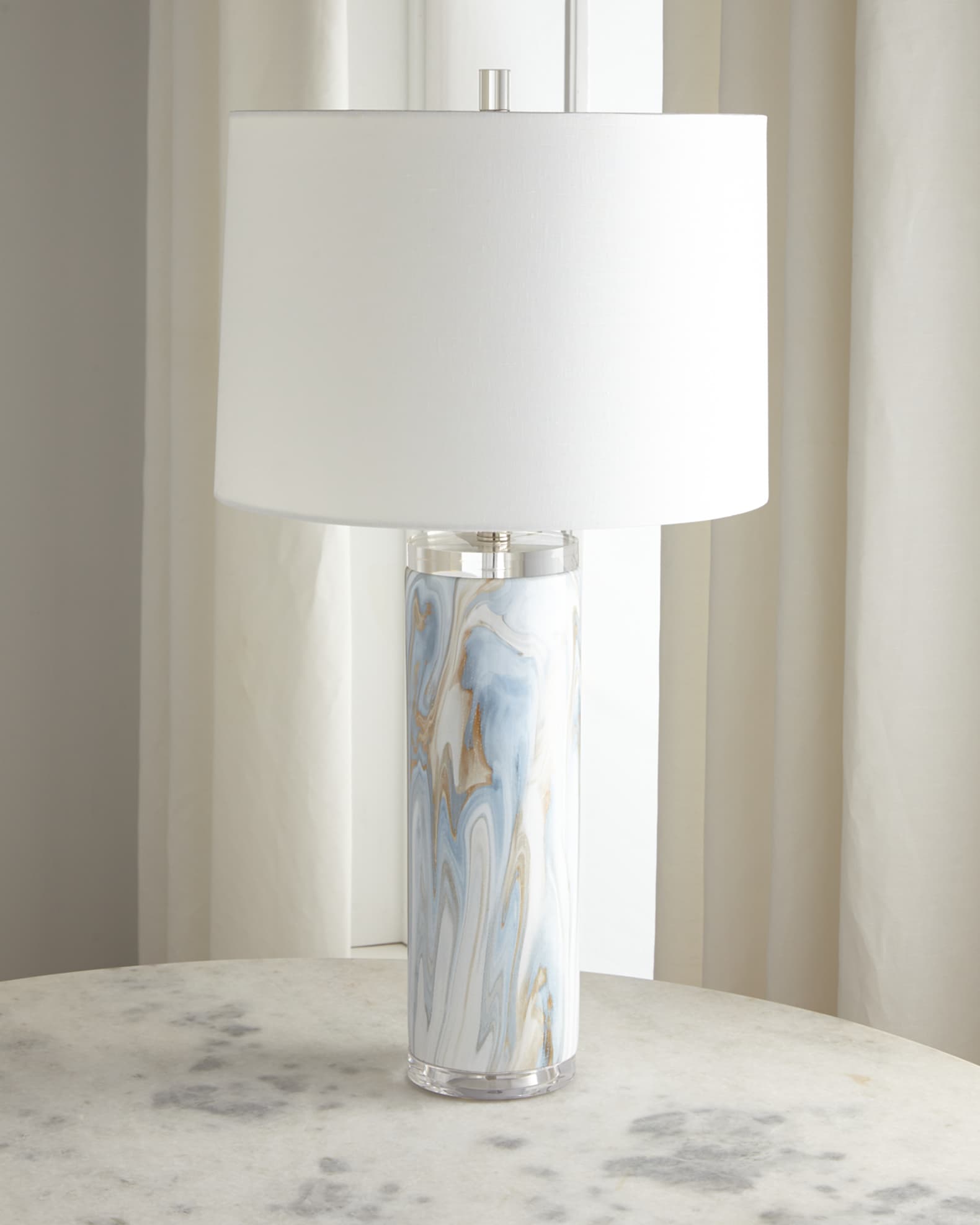 Swirl lamp base top