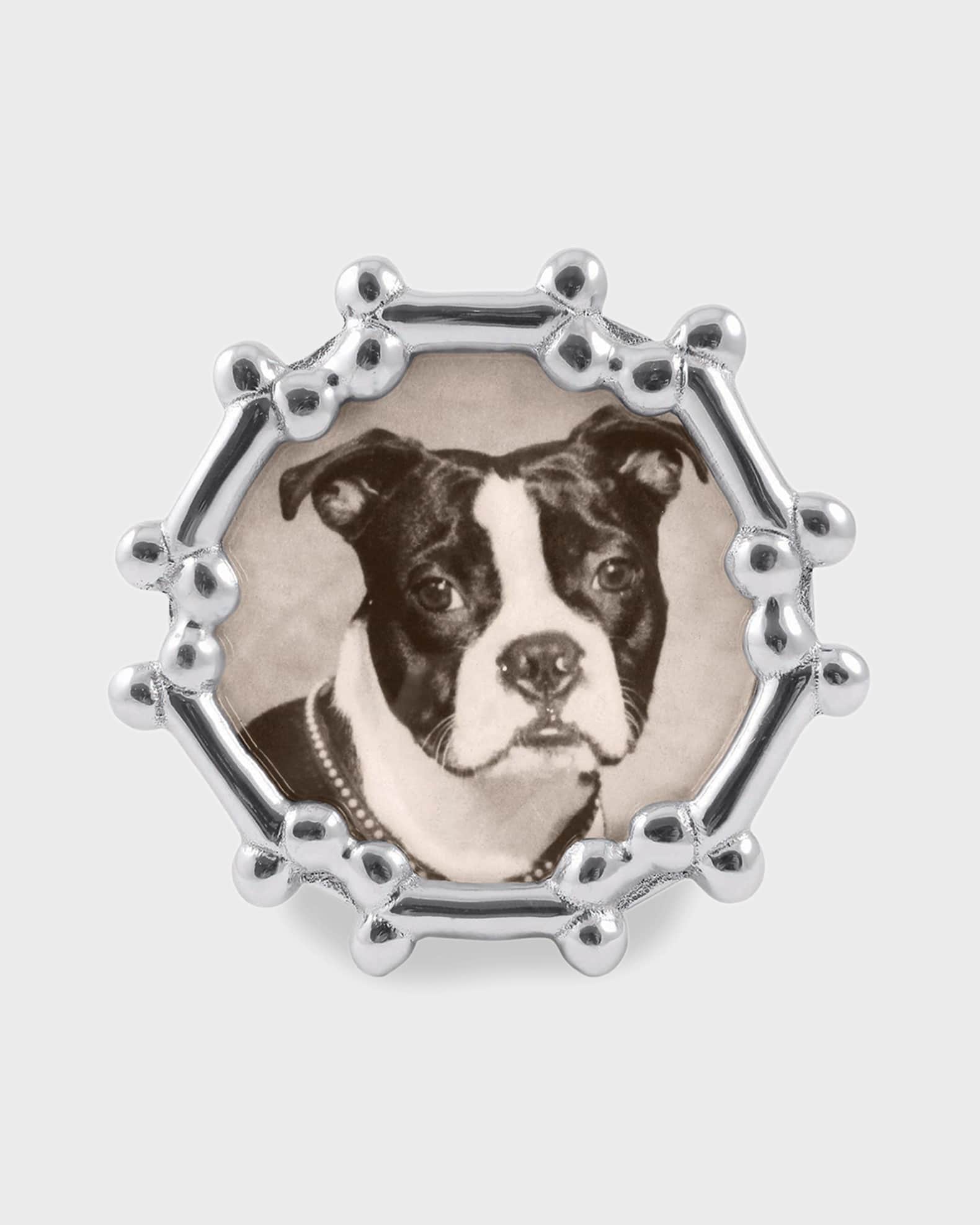 Mariposa Dog Bone Round Frame Horchow