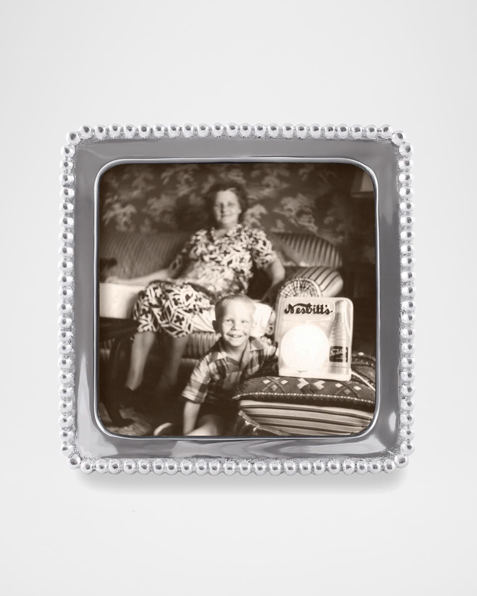 Mariposa Beaded Picture Frame, 5"Sq. Horchow