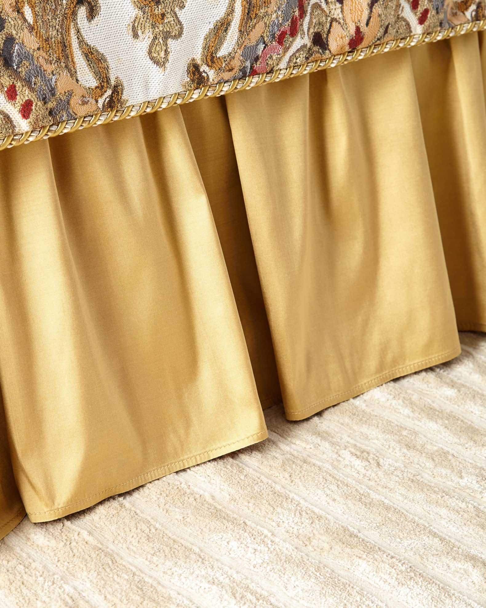 Silk bed skirt queen sales
