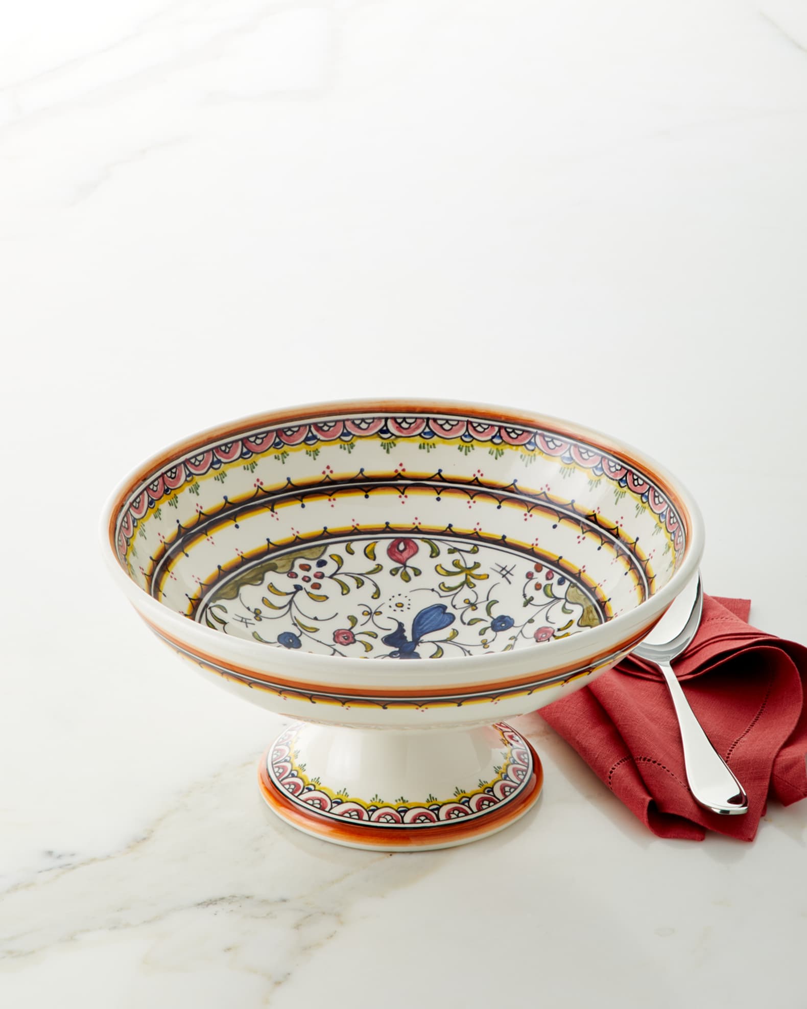 Neiman Marcus Pavoes Pedestal Bowl