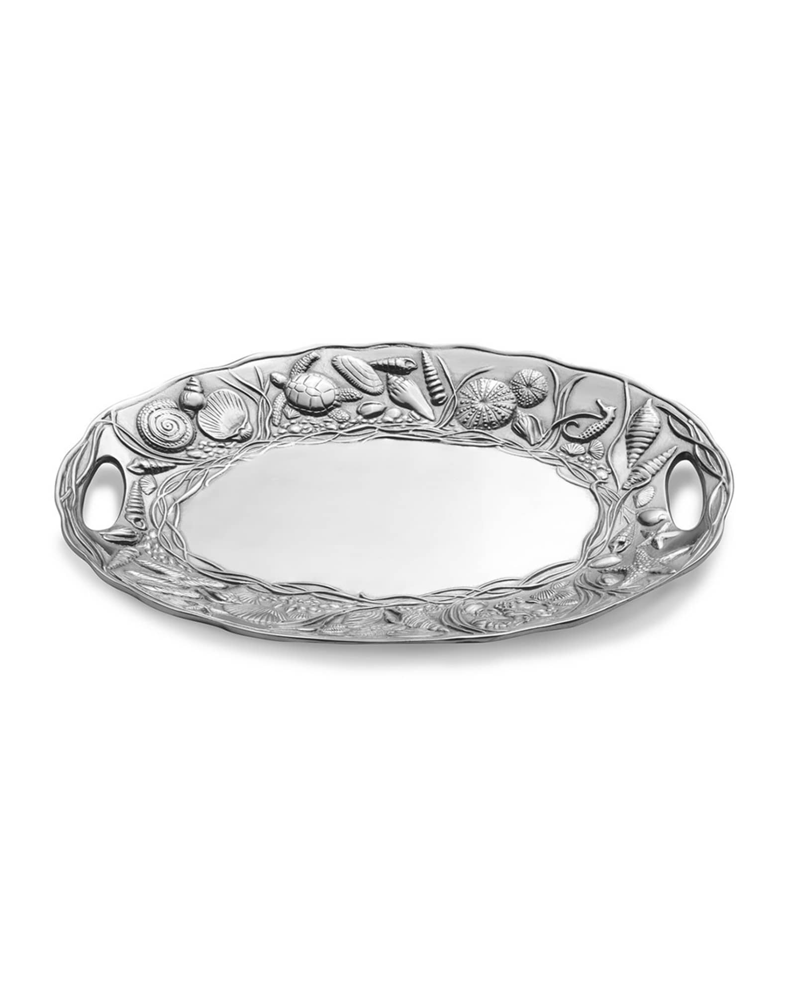 Wilton Armetale Coastal Handled Tray Horchow
