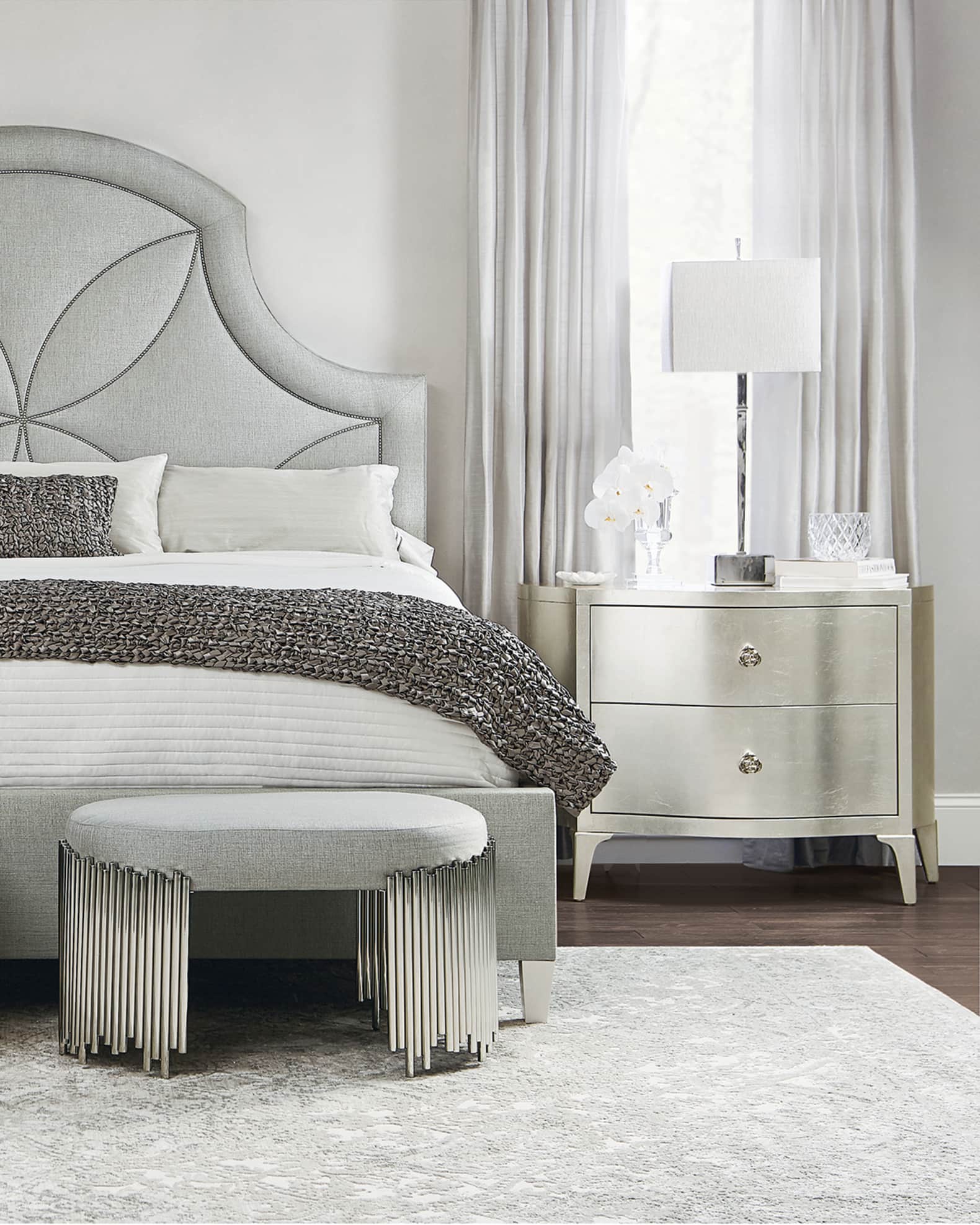 Bernhardt Calista Silver Luster Bachelors Chest Horchow