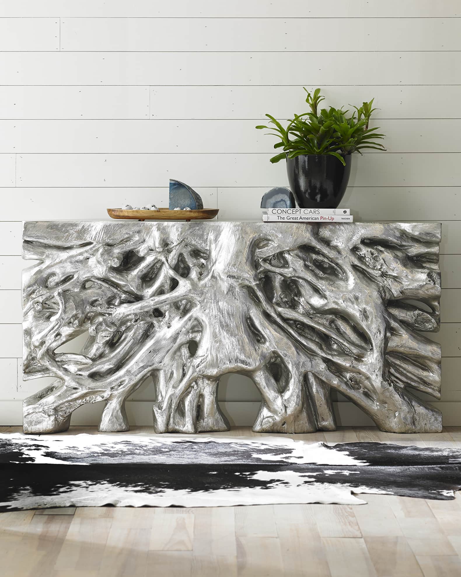 Square console top