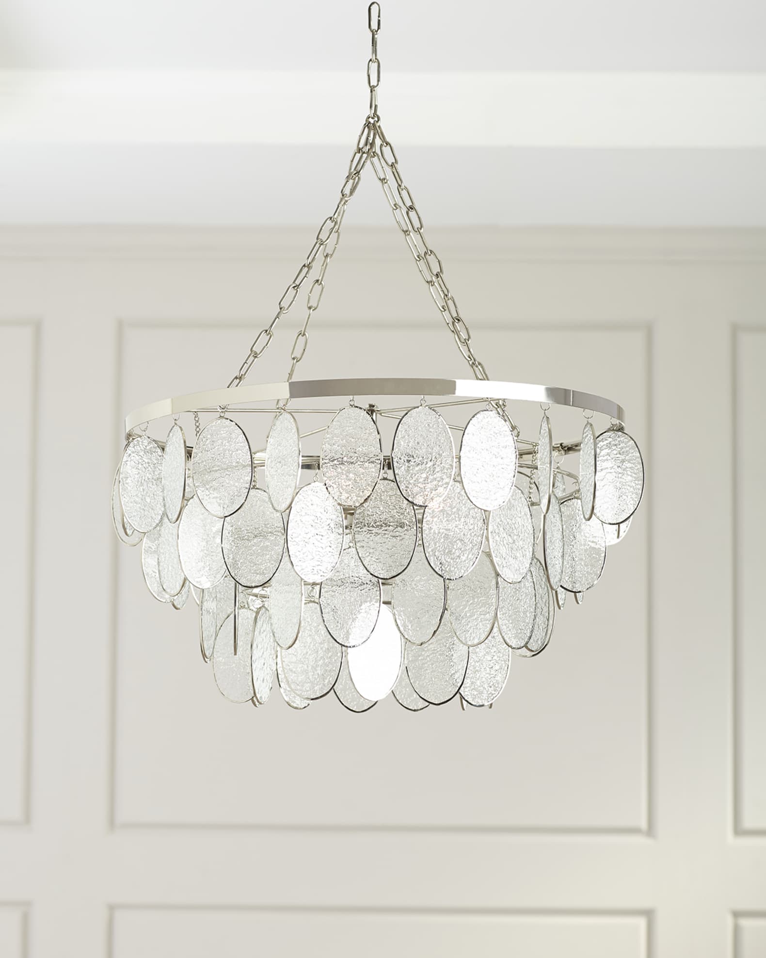 Neiman Marcus Textured Glass Chandelier