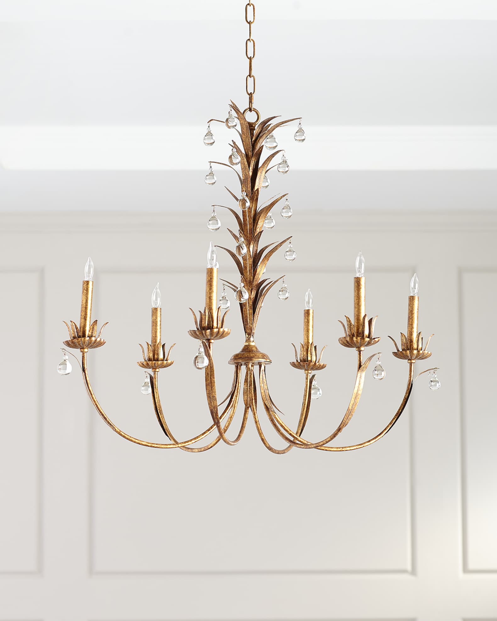 Jamie Young 6-Light Leaf Chandelier Horchow