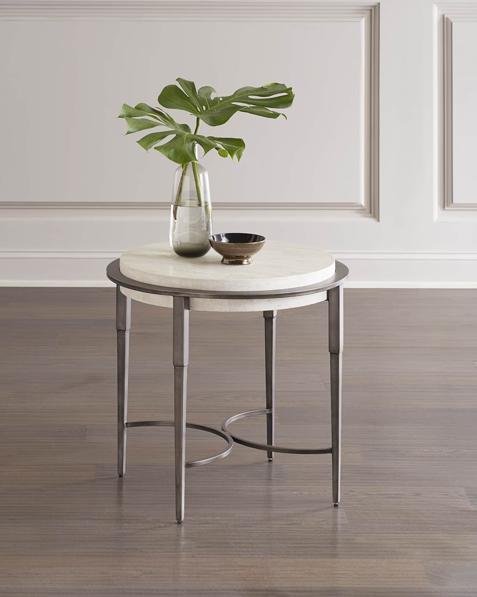 Round chair side table hot sale