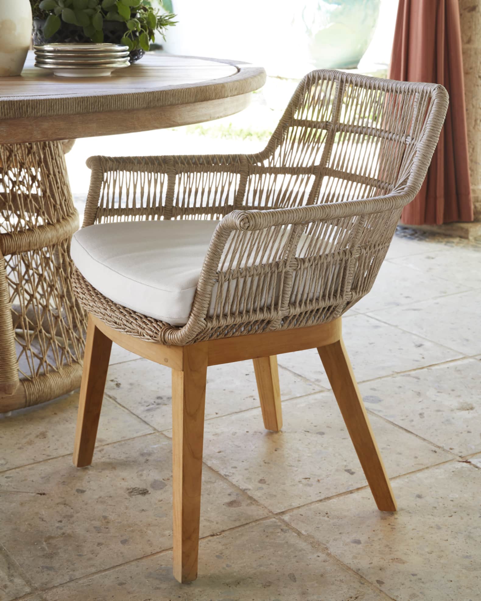 Outside store arm chairs