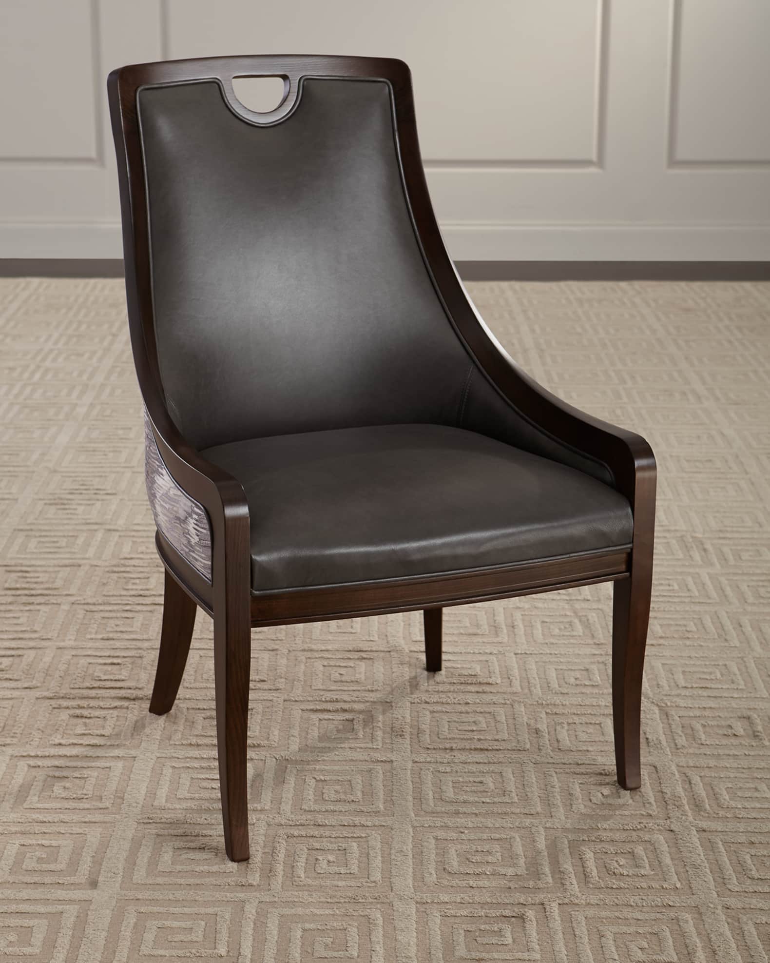 Massoud Donely Leather Dining Chair