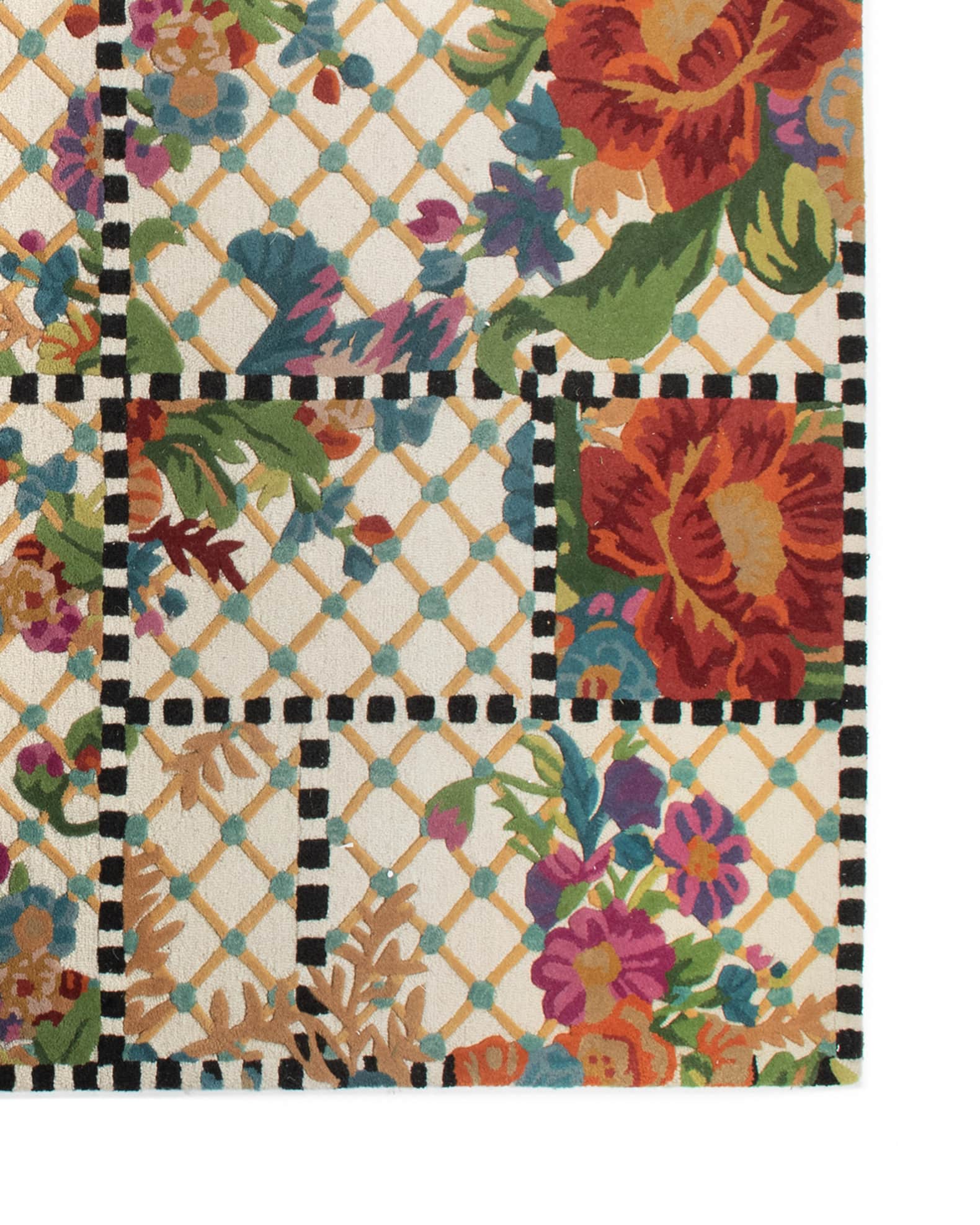 MacKenzieChilds Flower Market Trellis Rug, 5' x 8' Horchow