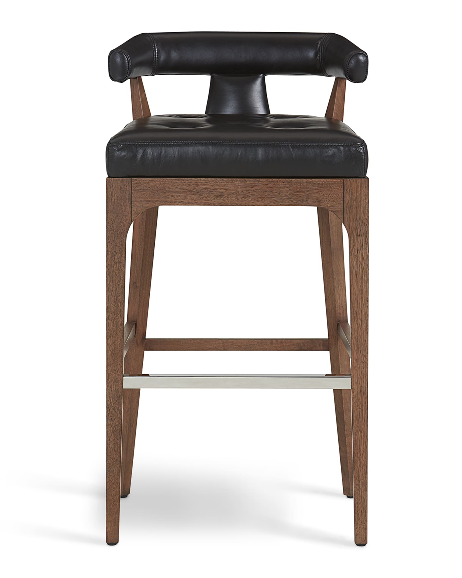 Global Views Moderno Leather Bar Stool
