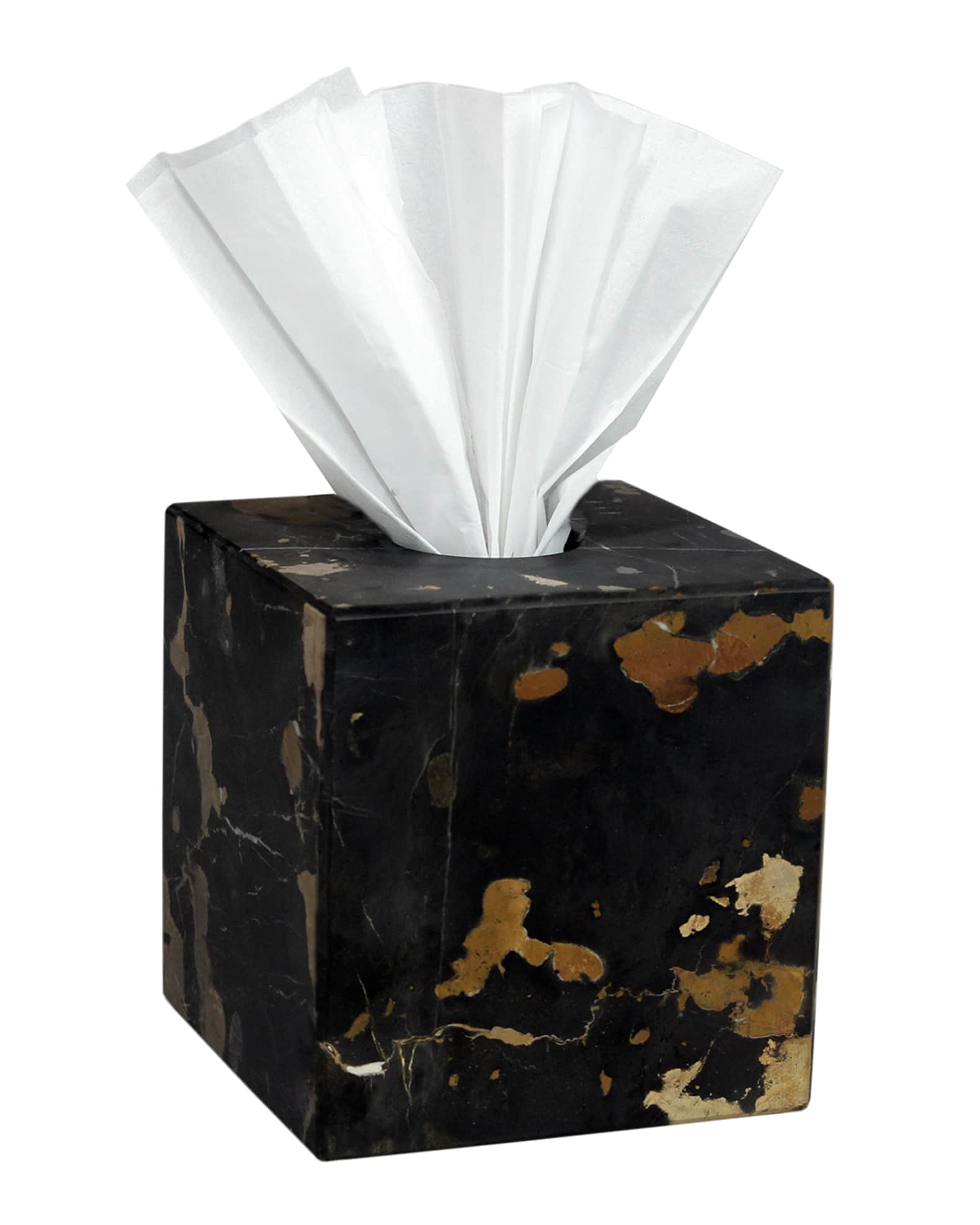 Black marble tissue box cover best sale