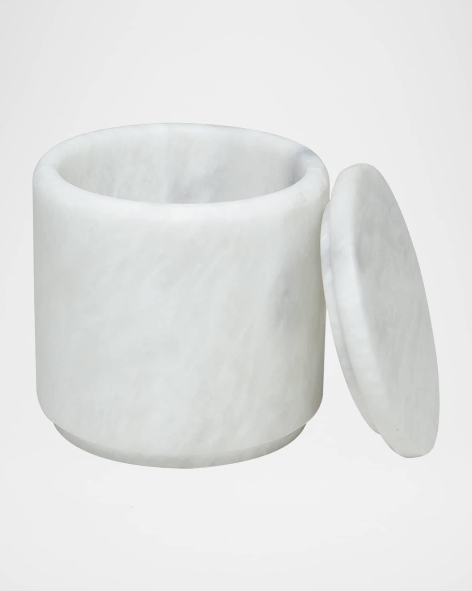 Marble Crafter Eris Collection Pearl White Marble Canister | Horchow