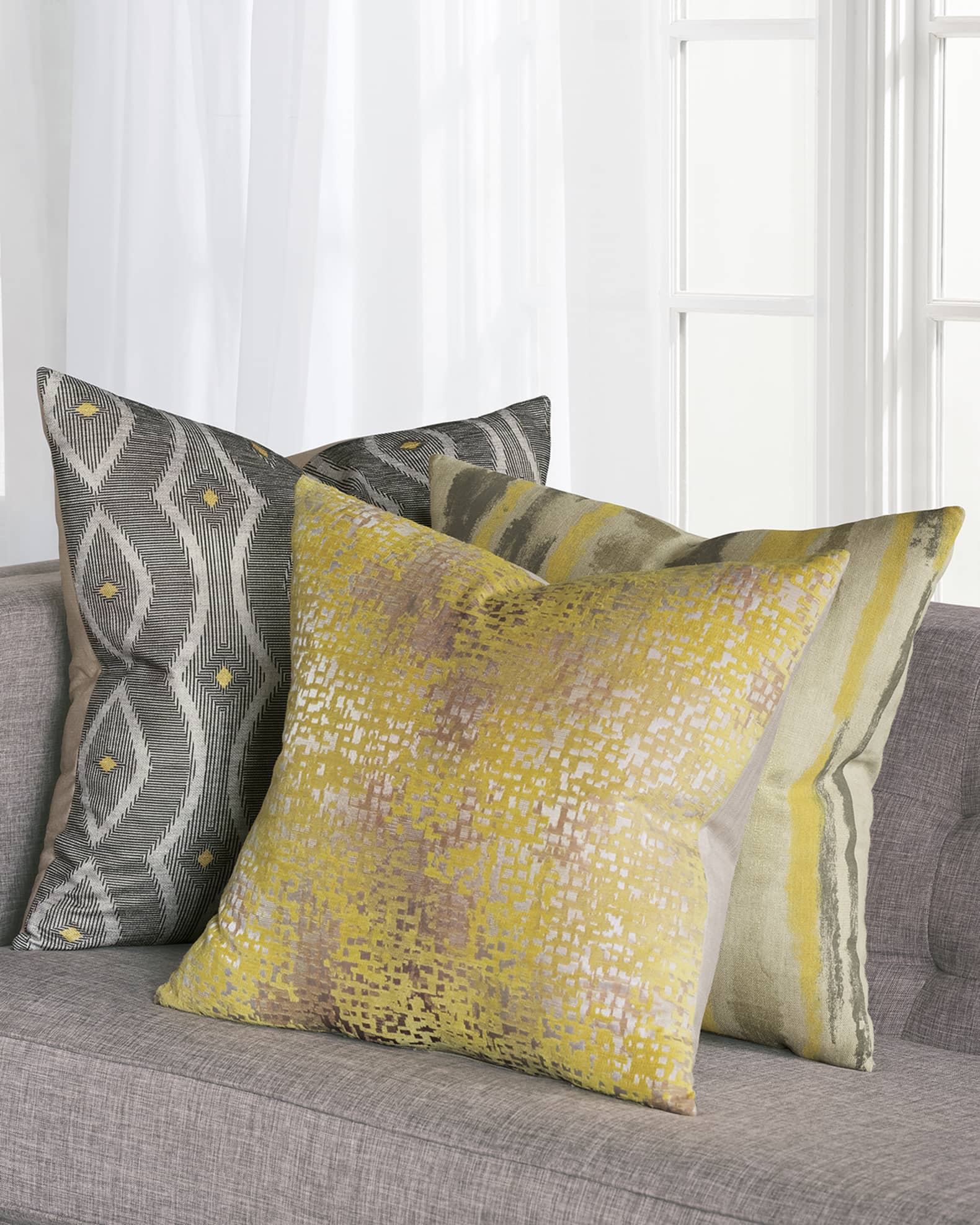 Eastern Accents Echo Ochre Decorative Pillow Horchow