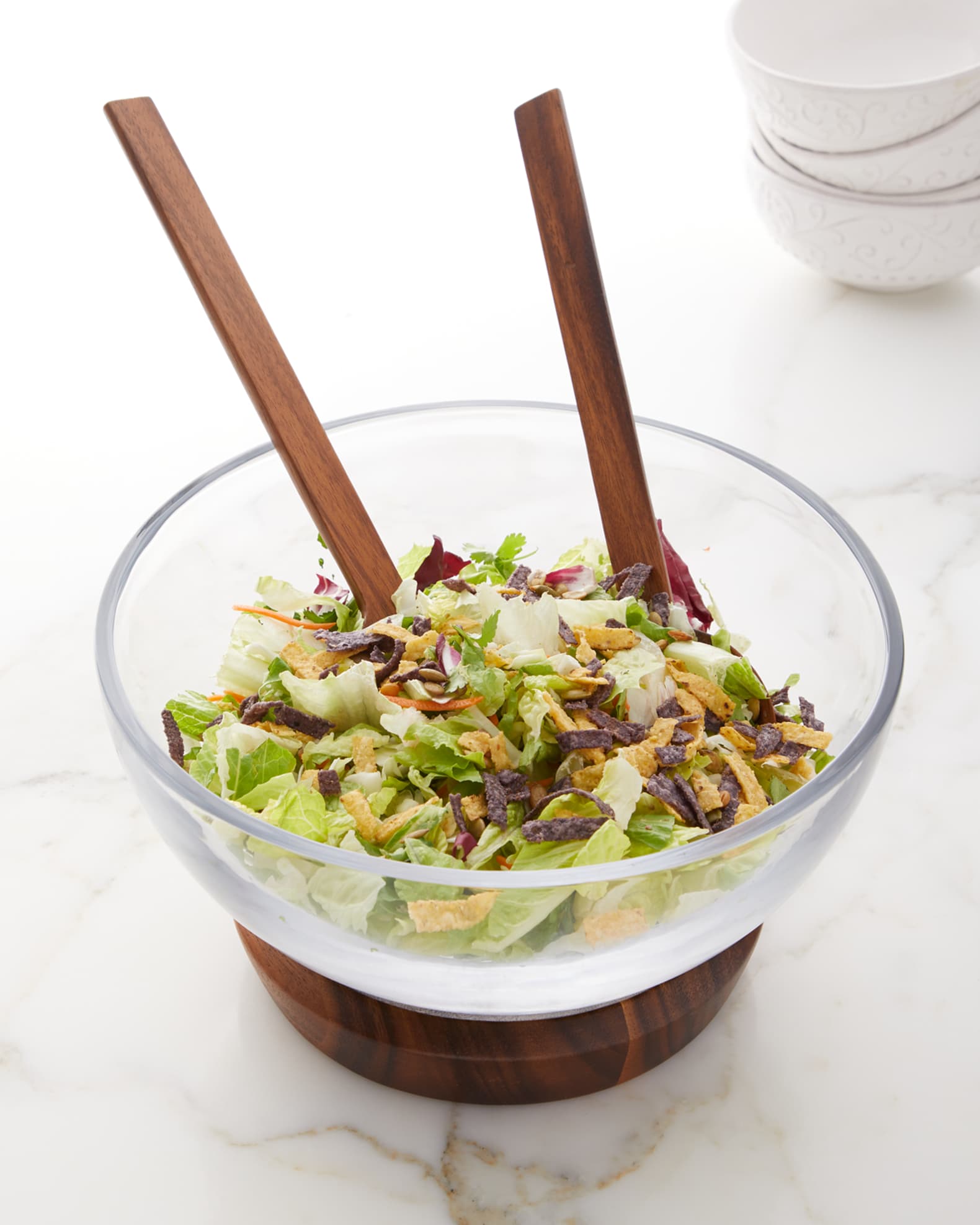 Nambe Cooper Salad Bowl with Servers Horchow