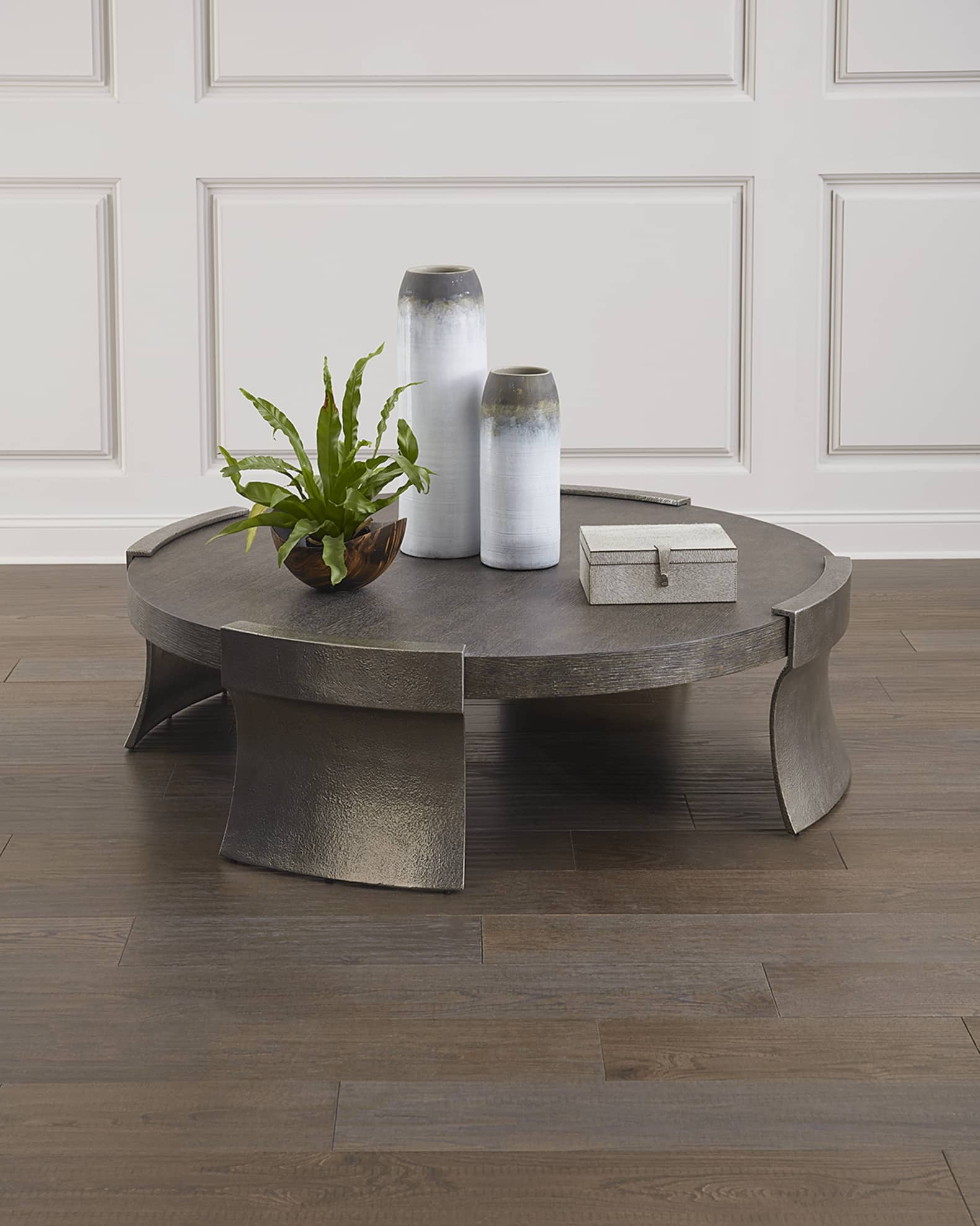 Bernhardt round coffee shop table