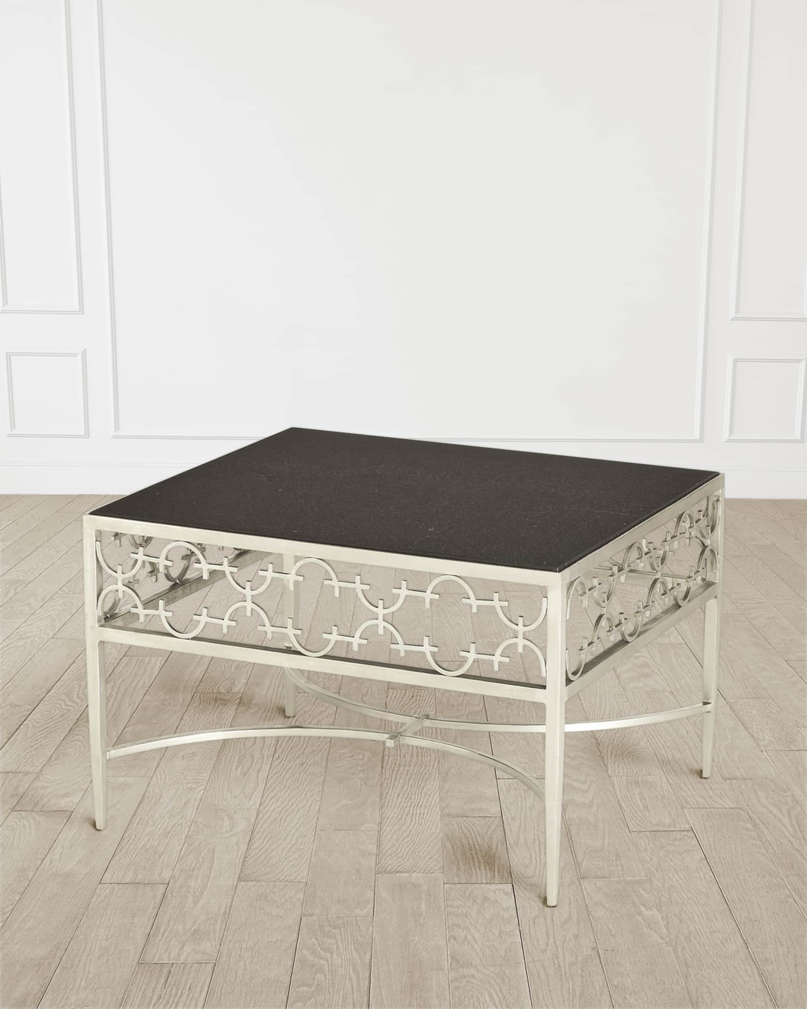 William D. Scott for Global Views CFret Silver Cocktail Table Horchow