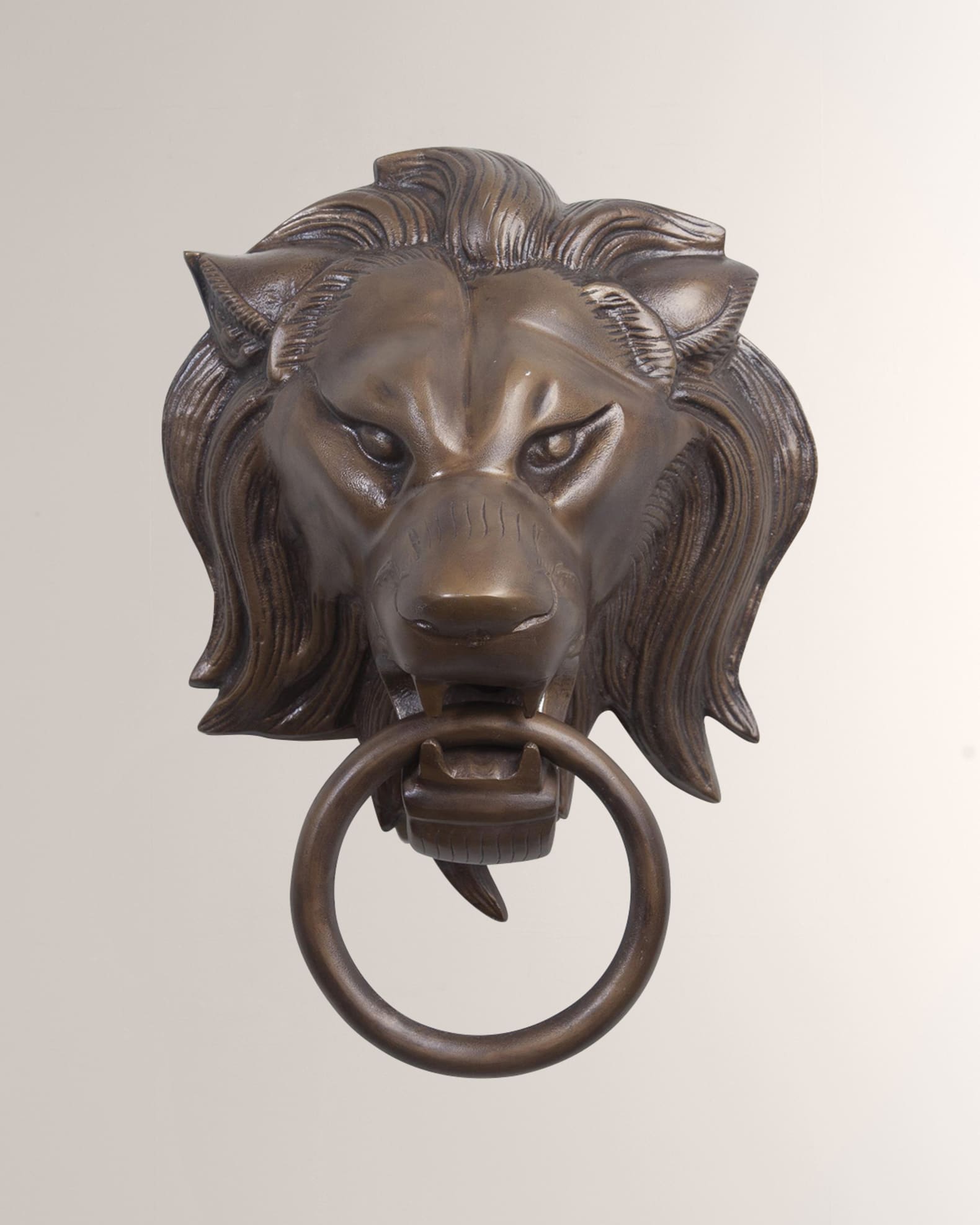 William D Scott for Global Views Lion Head Door Knocker