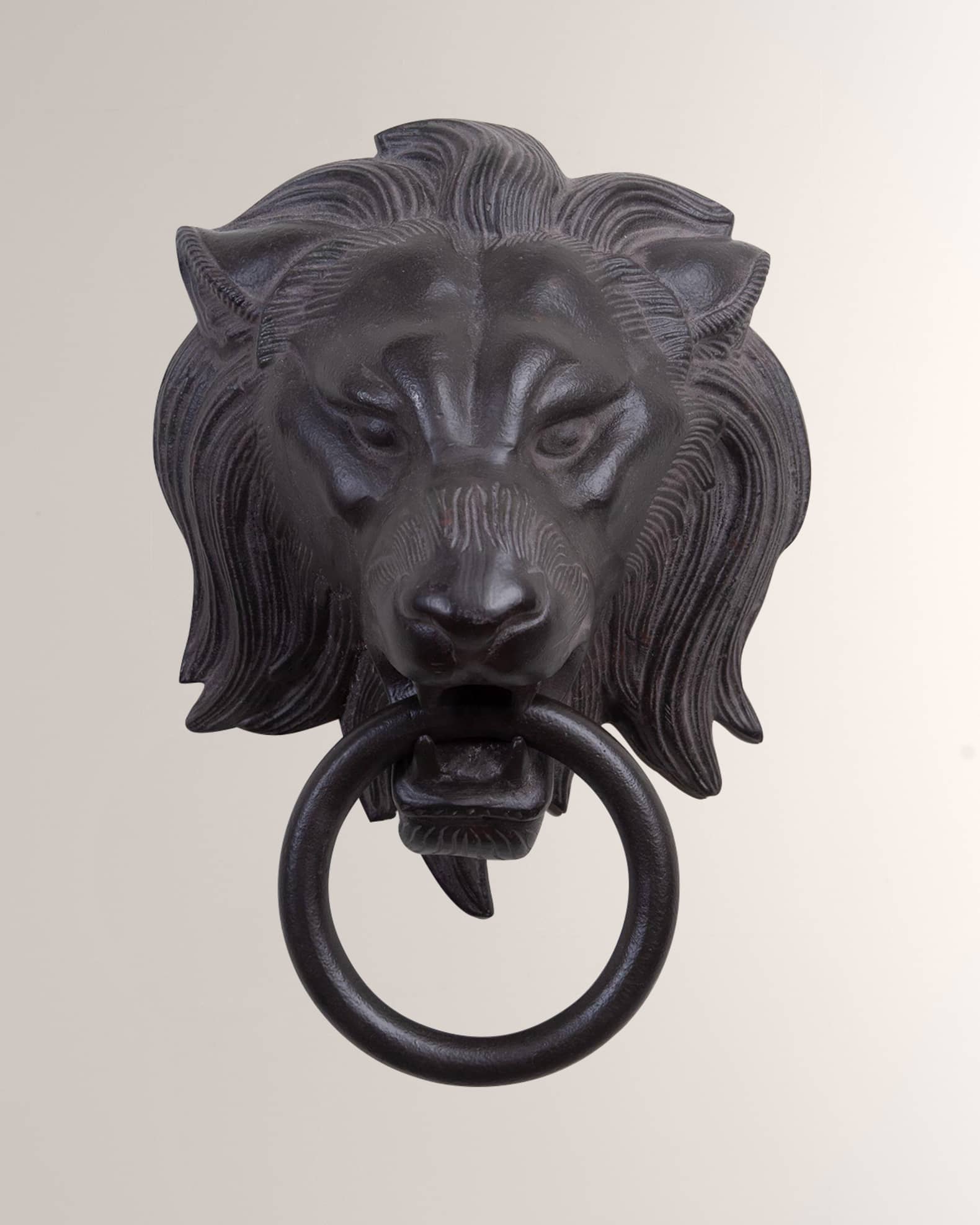 William D Scott for Global Views Lion Head Door Knocker