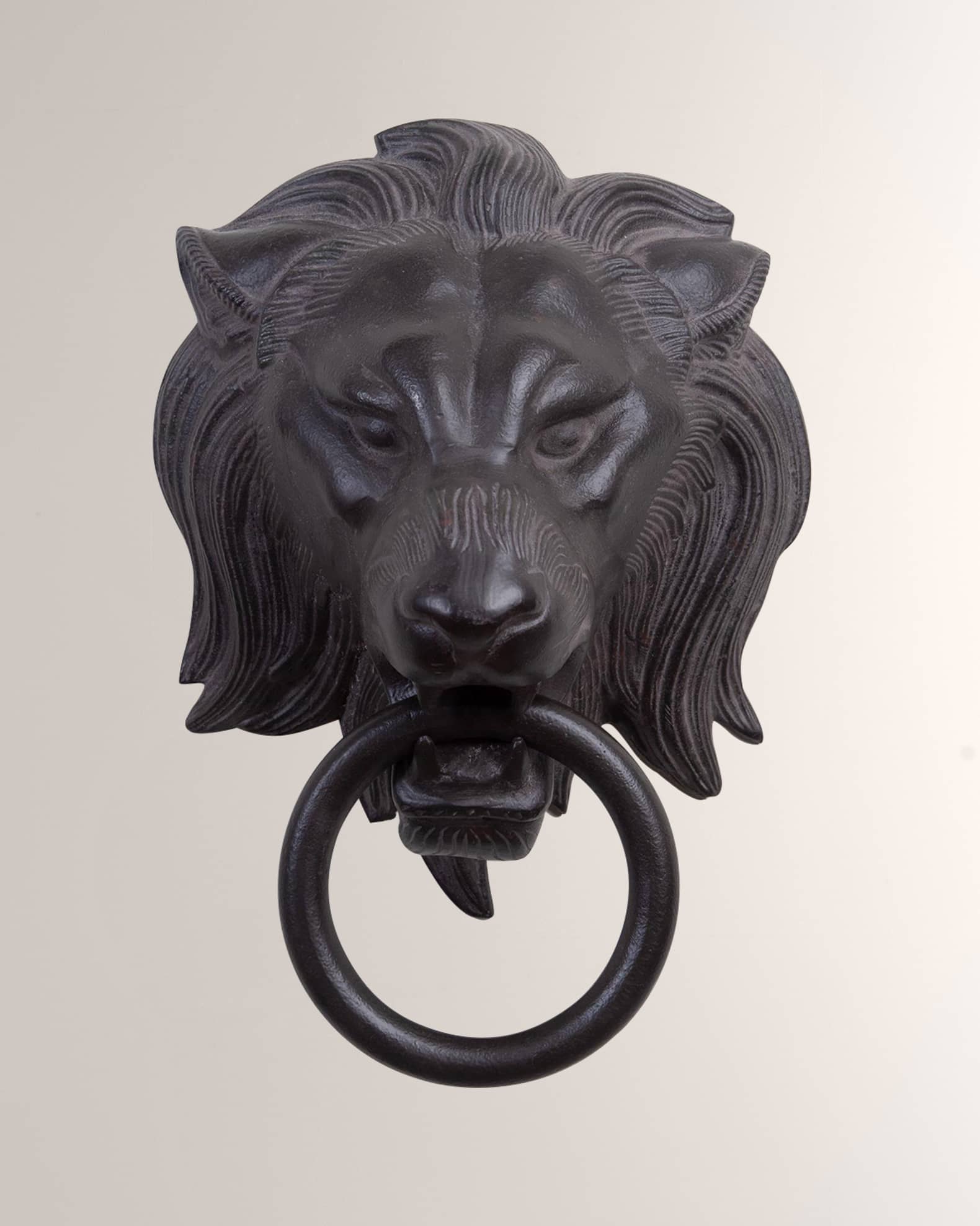 Small Iron Lion Door Knocker